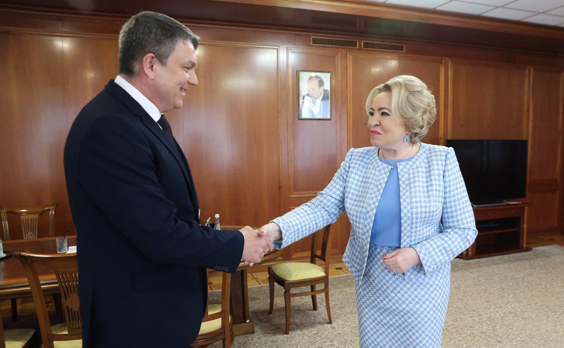 Валентина Матвиенко провела встречу с главой Луганской Народной Республики Леонидом Пасечником