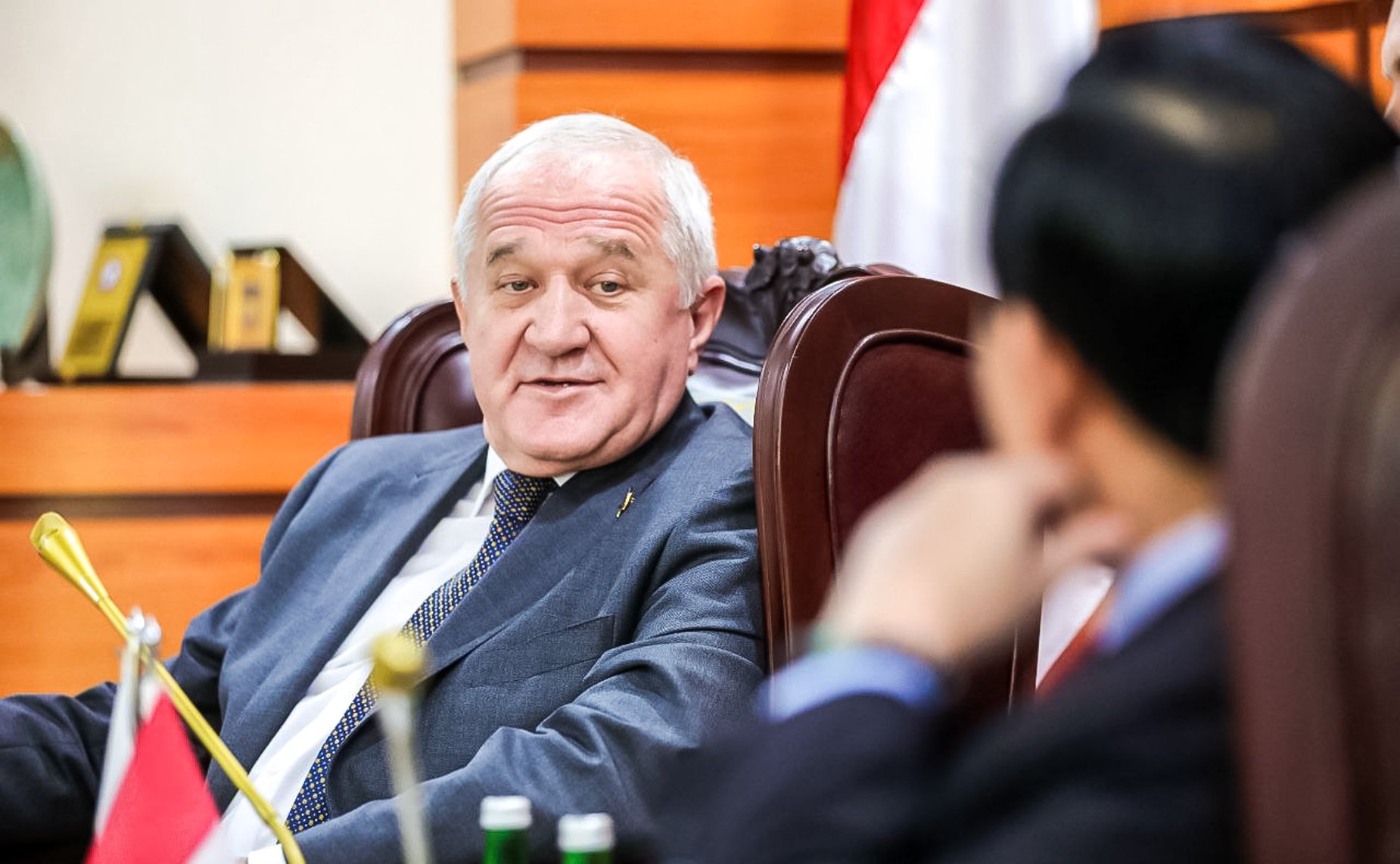 Встреча российских сенаторов с Председателем Совета Представителей Регионов (верхней палаты парламента) Султаном Наджамудином