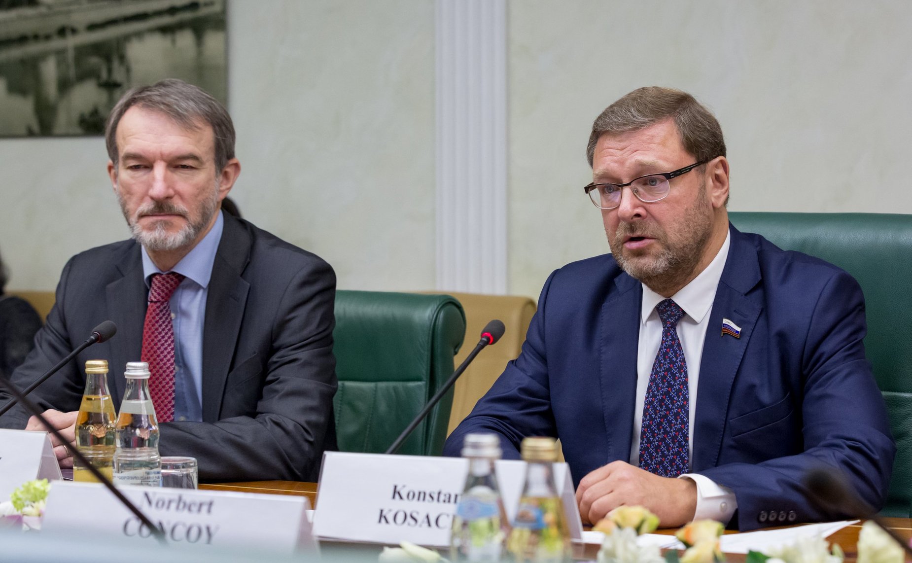 Встреча К. Косачева c Послом Венгрии в РФ Н. Конкоем