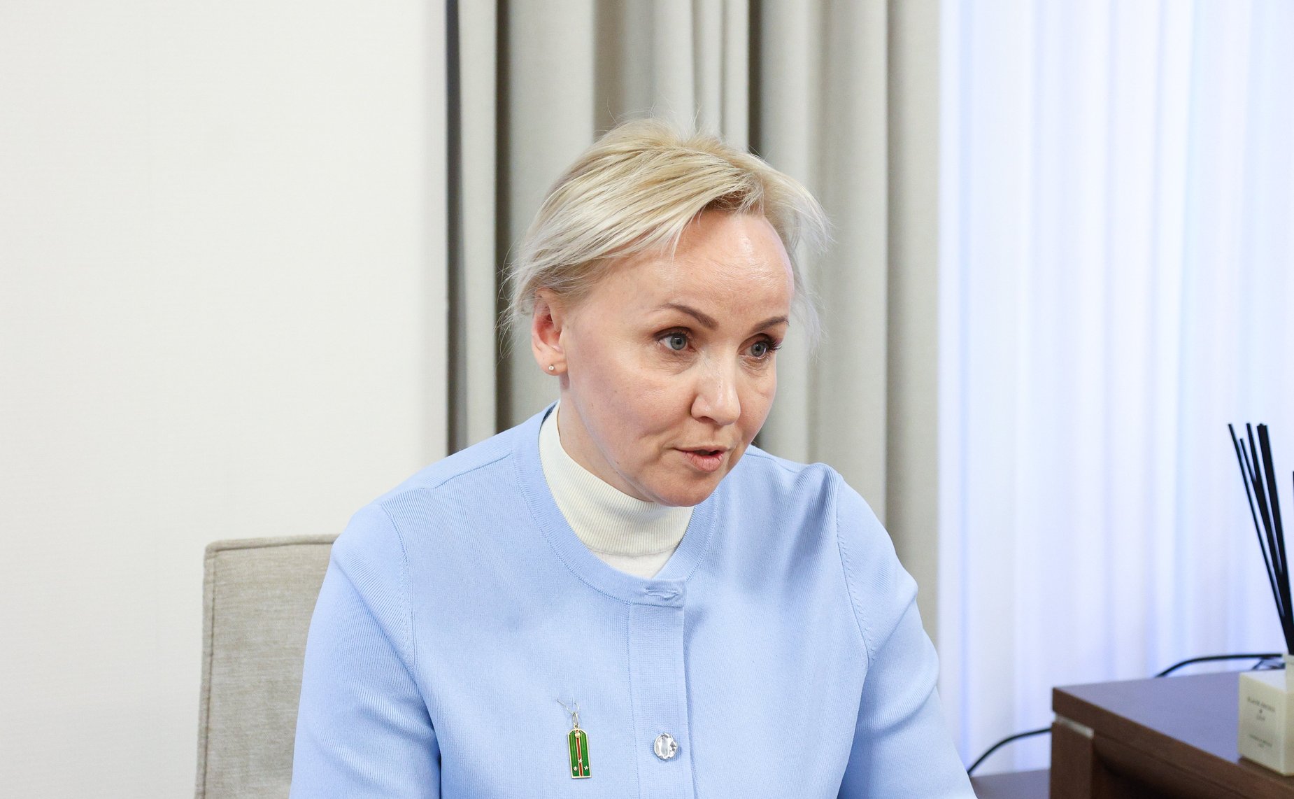 Встреча первого заместителя Председателя Совета Федерации Владимира Якушева с губернатором Еврейской автономной области Марией Костюк