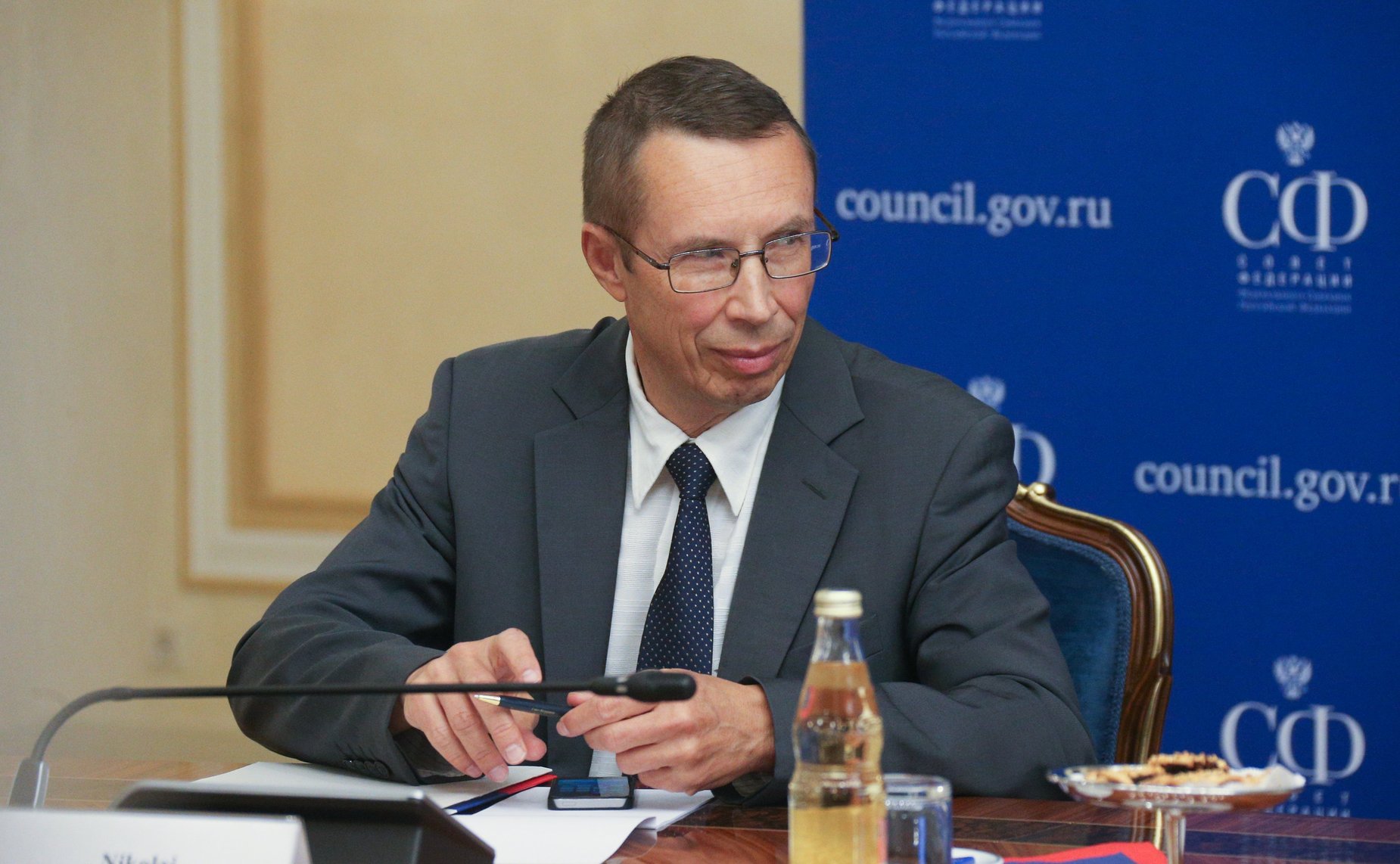 Встреча председателя Комитета СФ по международным делам Григория Карасина с Чрезвычайным и Полномочным Послом Государства Израиль в РФ Александром Бен Цви