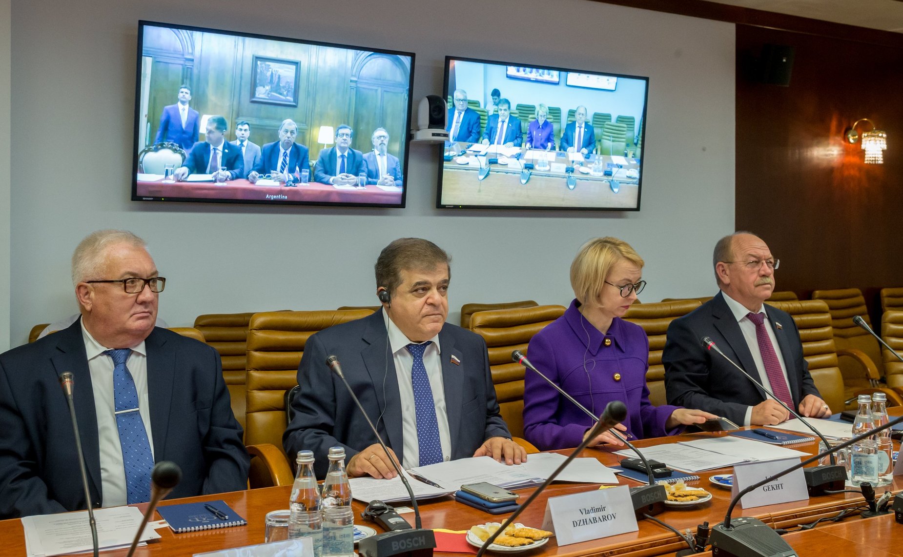 Видеоконференция между членами группы по сотрудничеству Совета Федерации и Сената Национального конгресса Аргентинской Республики