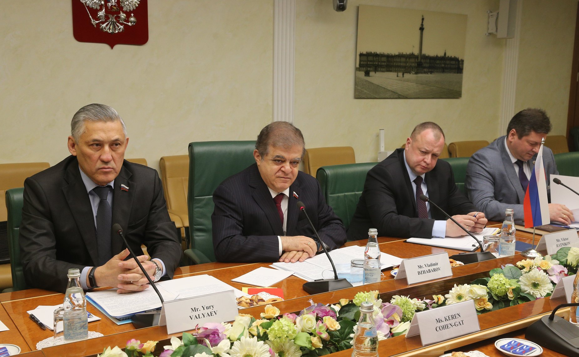 Встреча первого заместителя председателя Комитета СФ по международным делам Владимира Джабарова и членов Комитета СФ по обороне и безопасности с делегацией Колледжа национальной безопасности Армии обороны Государства Израиль