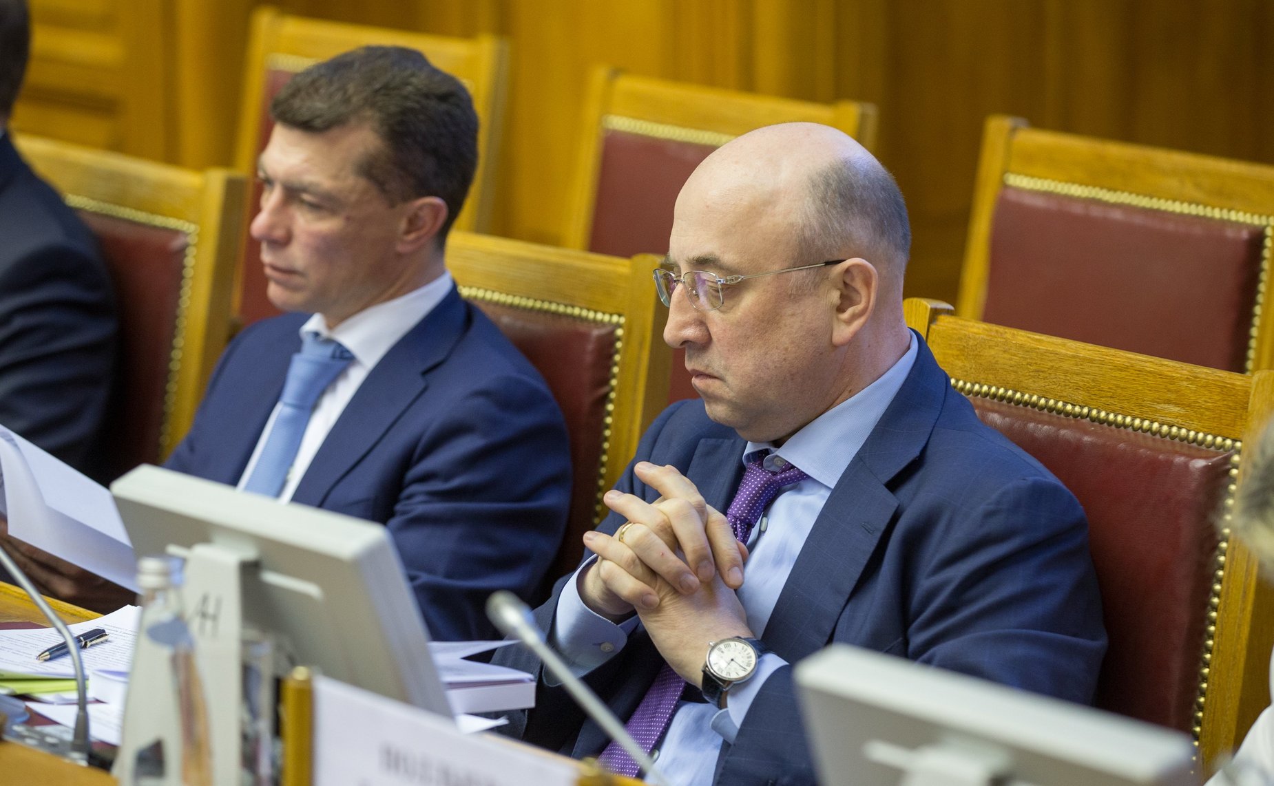 Министр труда и социальной защиты Максим Топилин и Председатель Комитета ГД по конституционному законодательству и государственному строительству Владимир Плигин