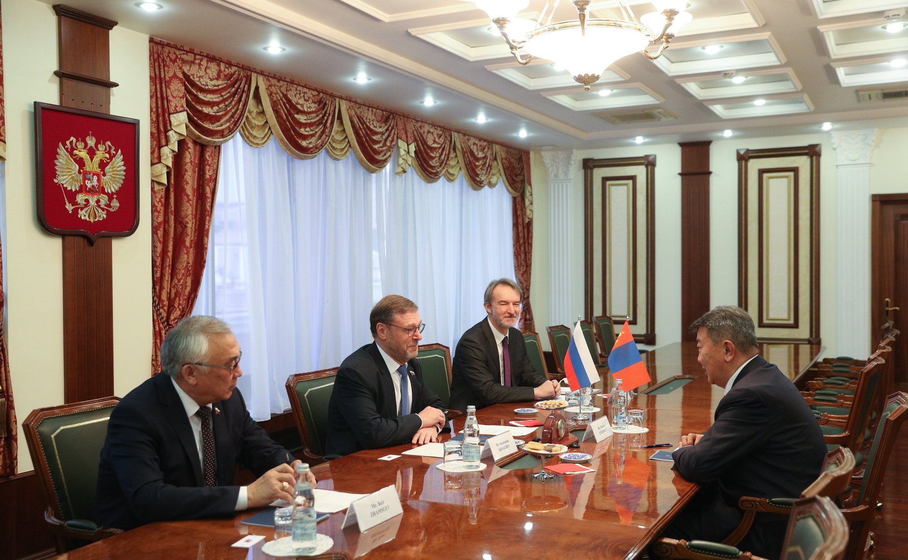 Встреча Константина Косачева с членом постоянного комитета по безопасности и внешней политике Великого государственного хурала Монголии, председателем группы по сотрудничеству парламентов РФ и Монголии