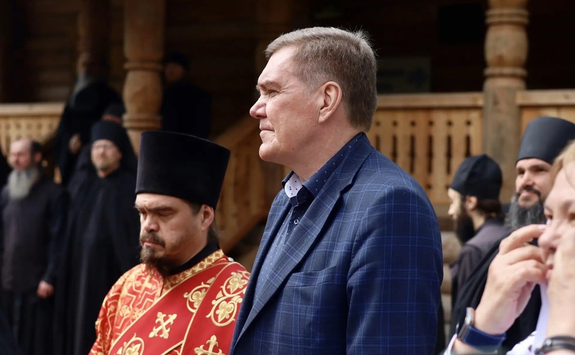 Александр Савин принял участие в освящении нового комплекса на Пафнутьевском источнике в Оптиной пустыни