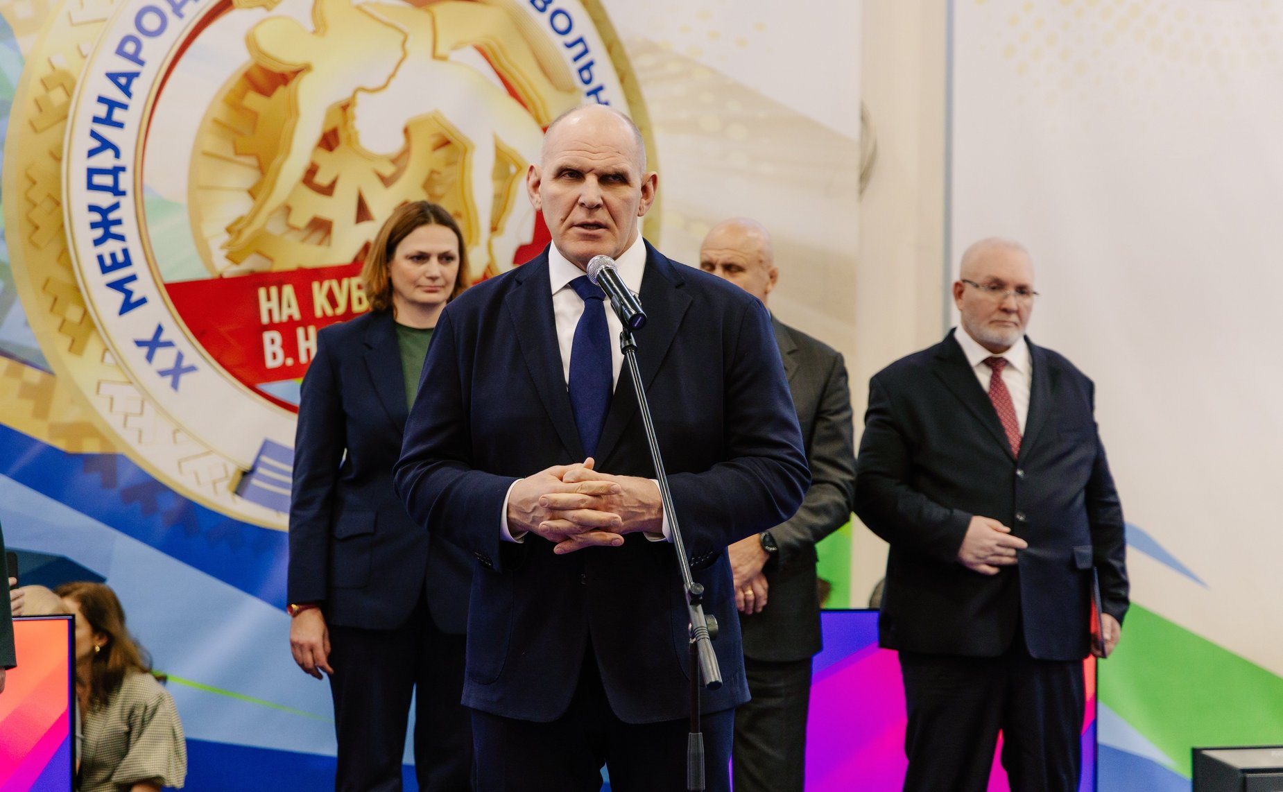 Александр Карелин принял участие в торжественном открытии XX Международного турнира по вольной борьбе