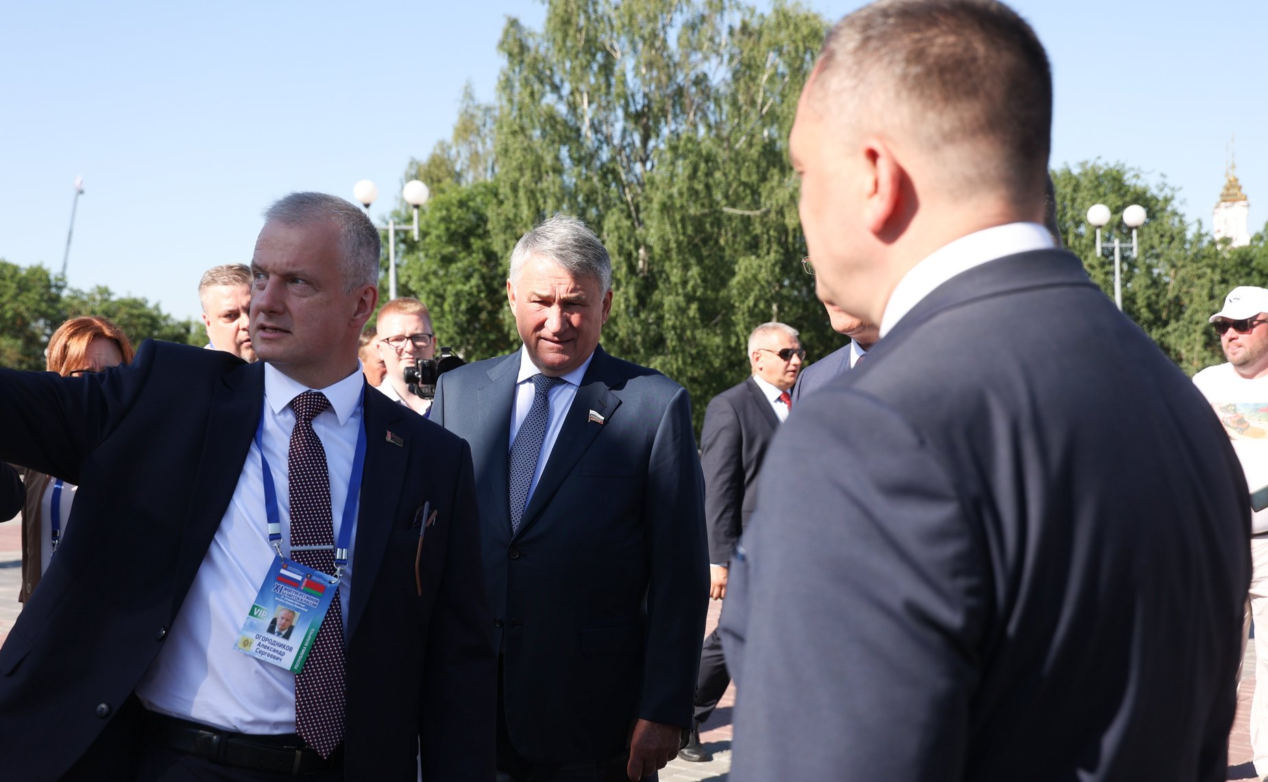 Юрий Воробьёв и заместитель Председателя Совета Республики Сергей Хоменко открыли выставку достижений народного хозяйства в рамках XI Форума регионов Беларуси и России