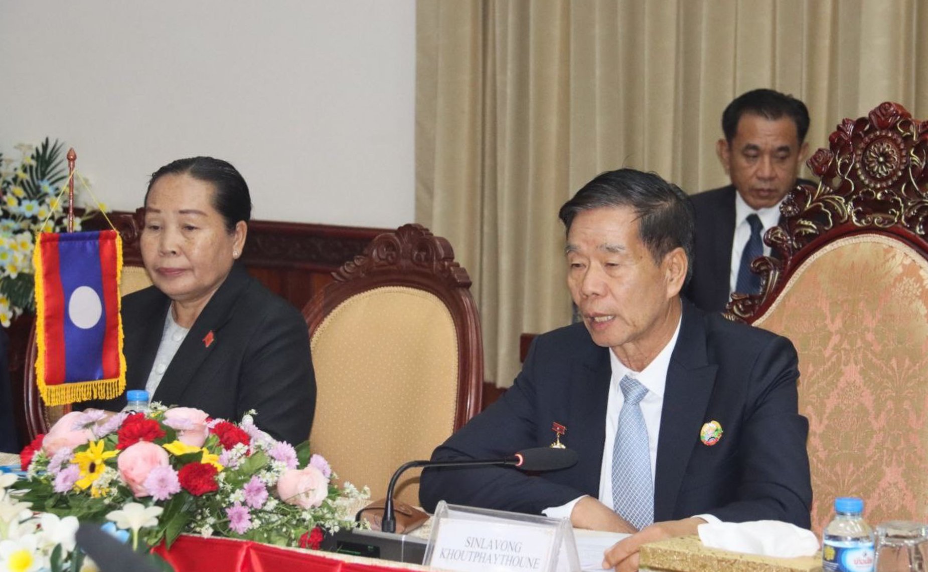 Встреча Николая Журавлева с Председателем Лаосского фронта национального строительства Синлавонгом Кхутпхайтхуном