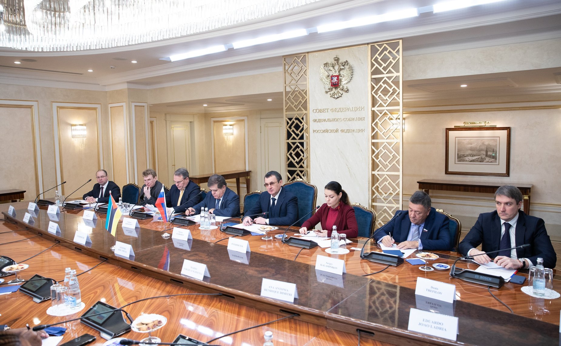 Встреча Николая Федорова с первым заместителем Председателя Ассамблеи Республики Мозамбик, Руководителем Административного совета Ассамблеи Антониу Жозе Амелией