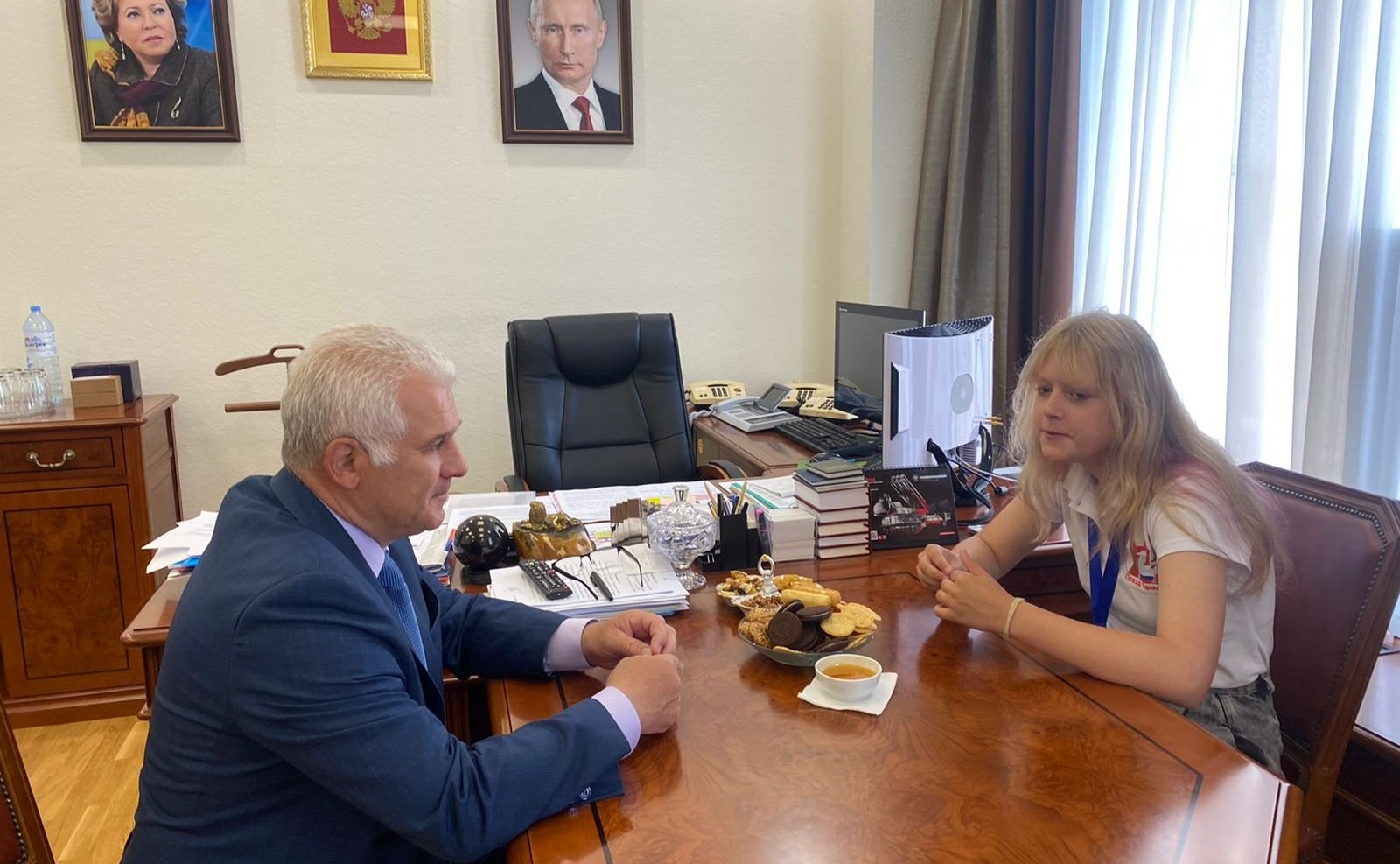 Сергей Мартынов встретился с участницей проекта «Поезд памяти» из Республики Марий Эл