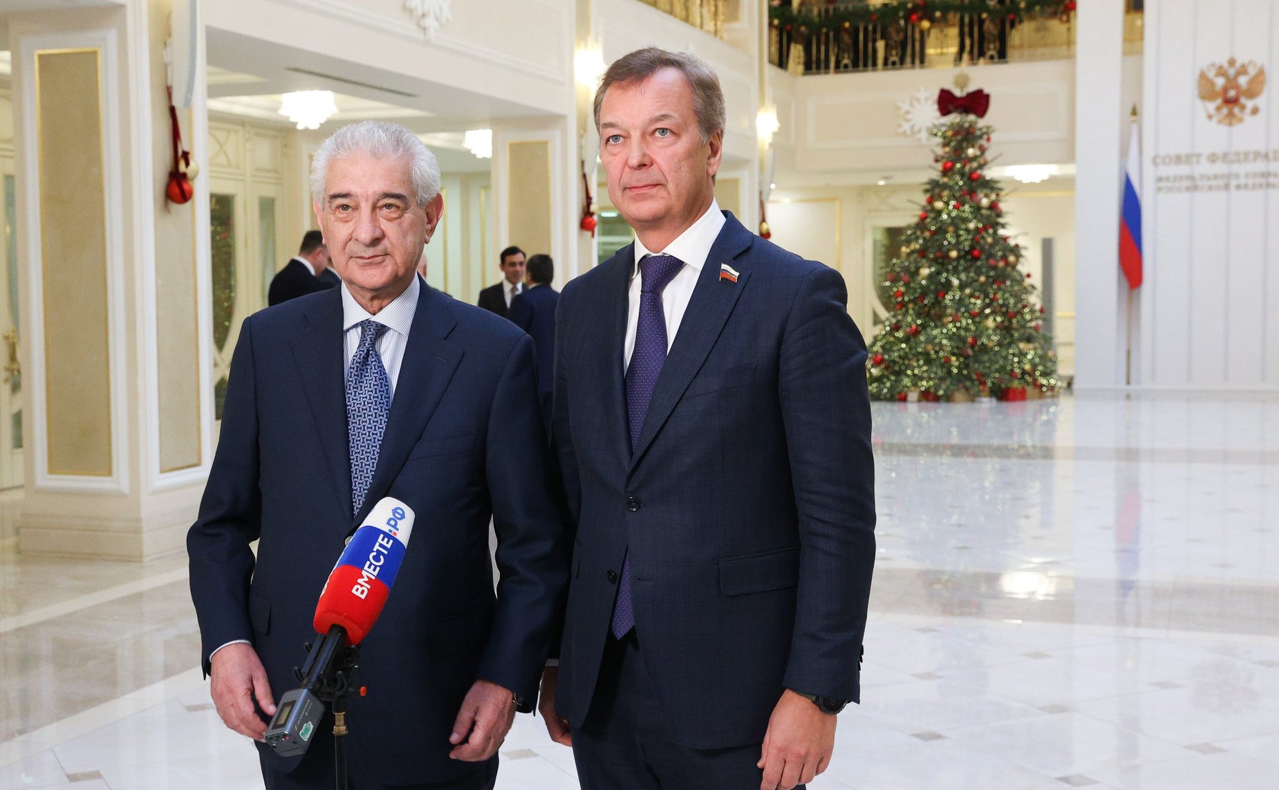 Пресс-подход по итогам 23-го заседания Межпарламентской комиссии по сотрудничеству Федерального Собрания РФ и Милли Меджлиса Азербайджанской Республики