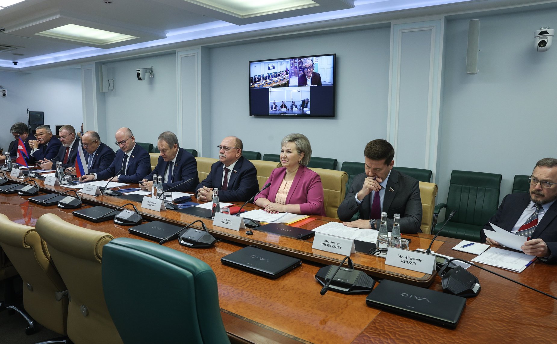 Встреча членов группы по сотрудничеству СФ с Национальным собранием Федерального парламента Непала с членами Непальско-Российской группы дружбы Федерального парламента Непала