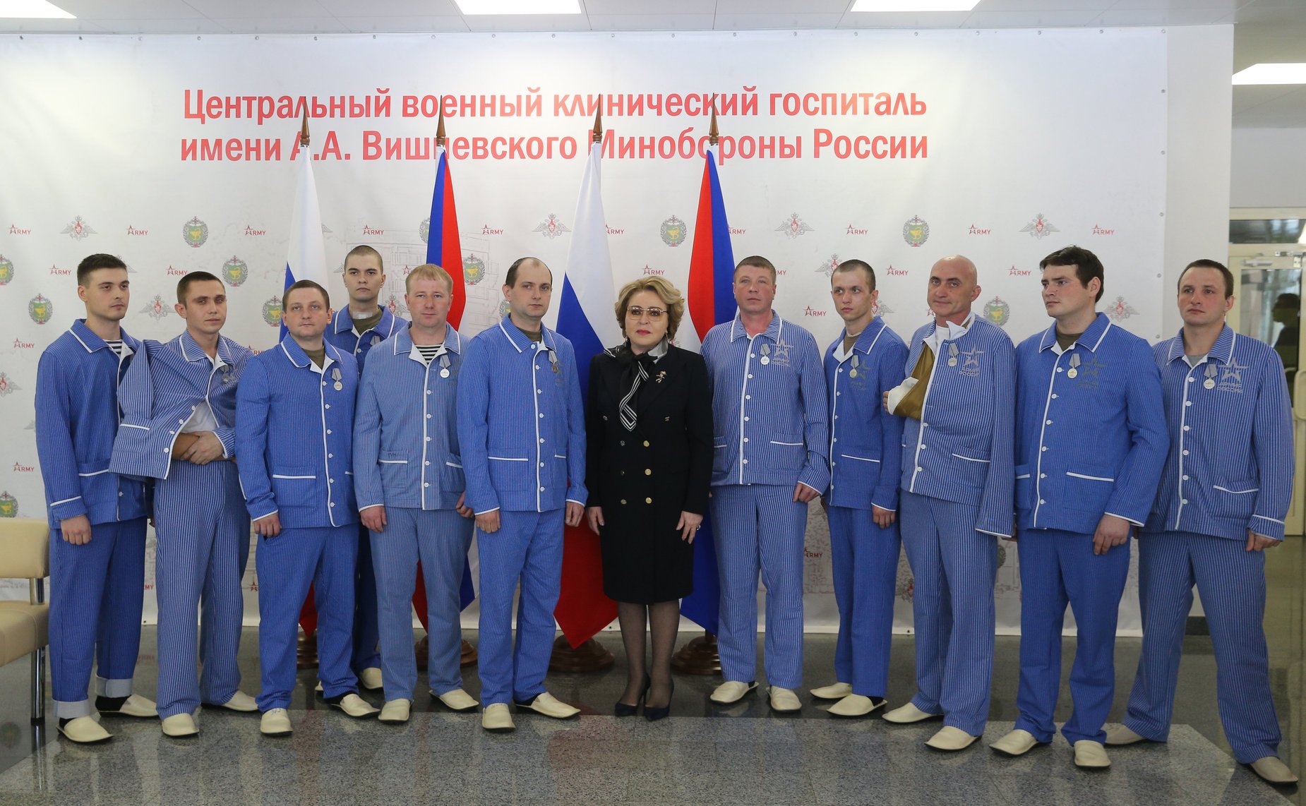 Председатель Совета Федерации Валентина Матвиенко посетила в Красногорске 3 Центральный военный клинический госпиталь имени А.А. Вишневского Министерства обороны РФ