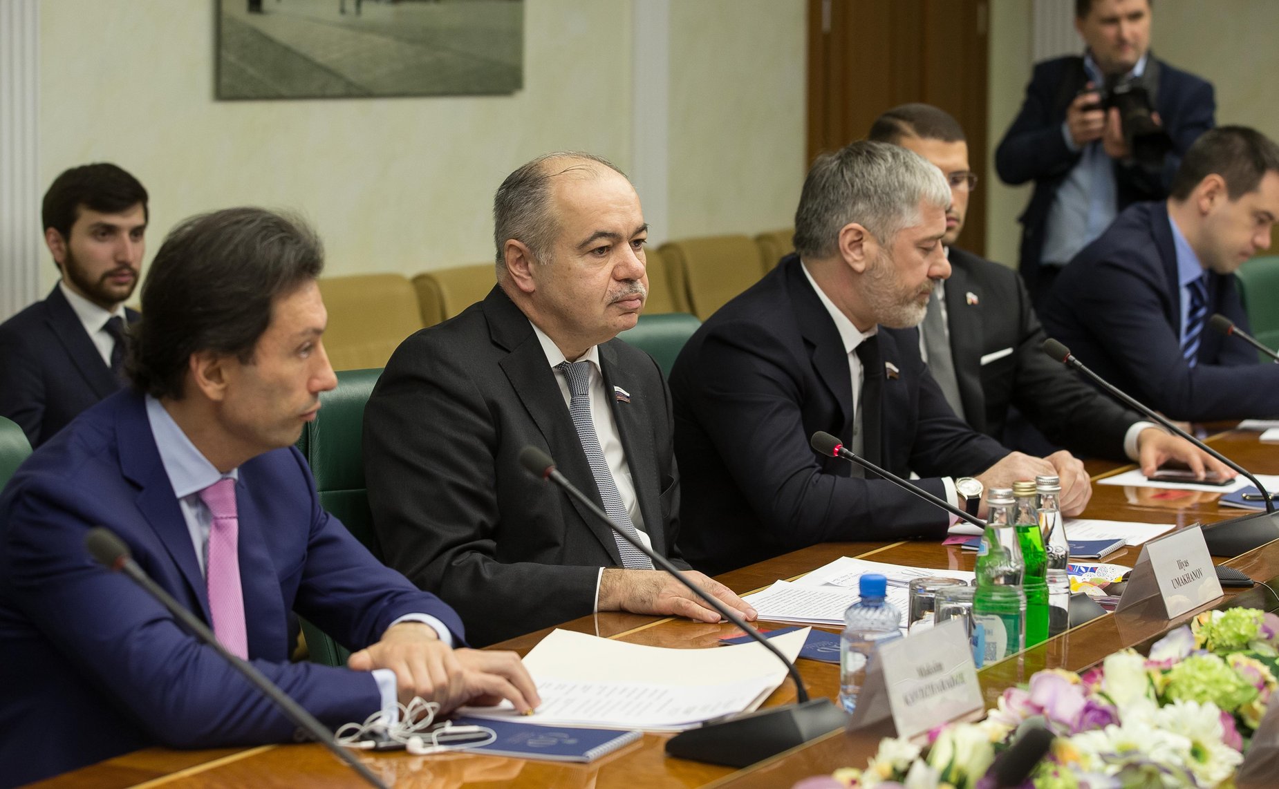 Встреча заместителя Председателя Совета Федерации Ильяса Умаханова с лидером движения «Единая Ливия» Абделхамидом Аль-Дабибом