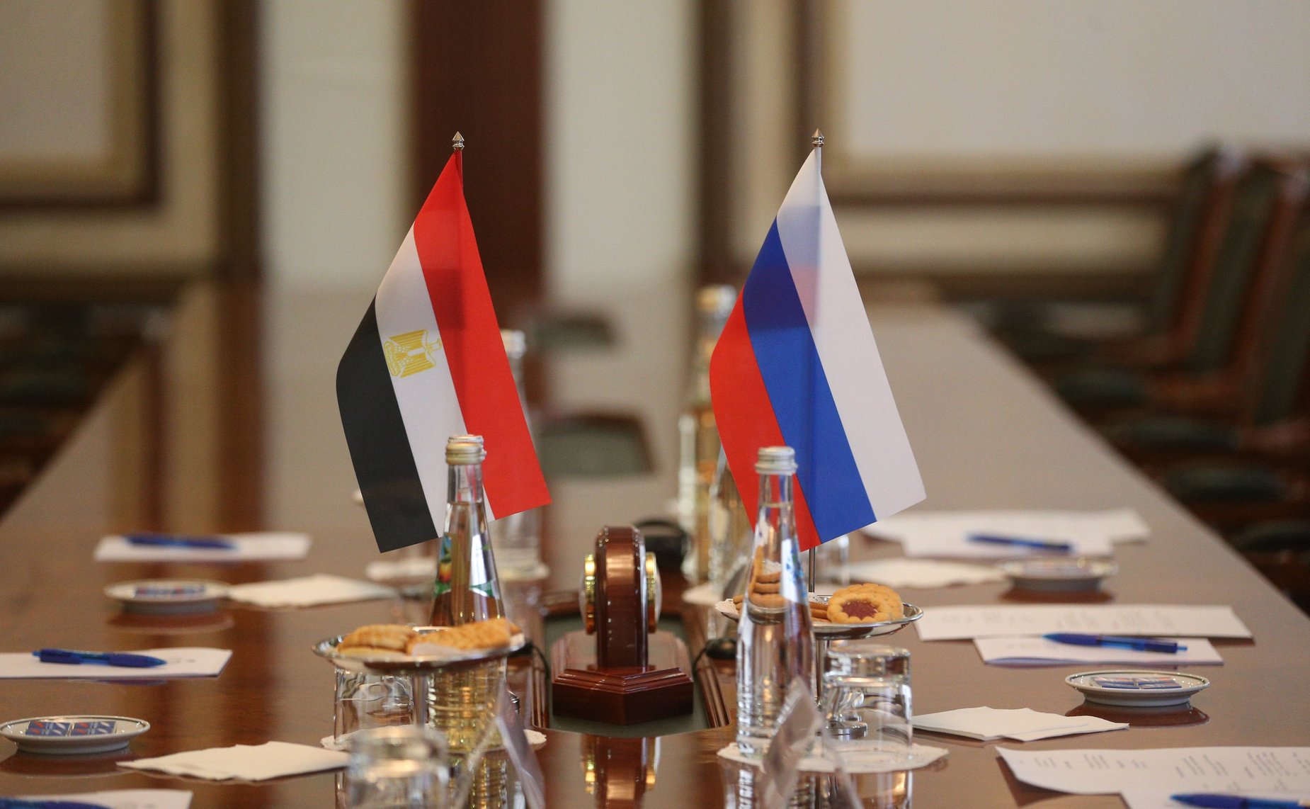 Встреча председателя Комитета Совета Федерации по международным делам Григория Карасина с Послом Египта в России Назихом Нагари