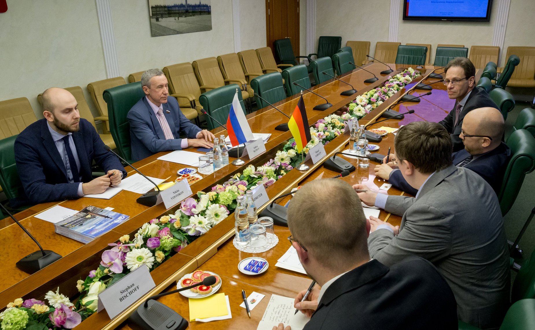 Встреча А. Климова с членом Комитета по международным делам Бундестага ФРГ Мануэлем Заррацином