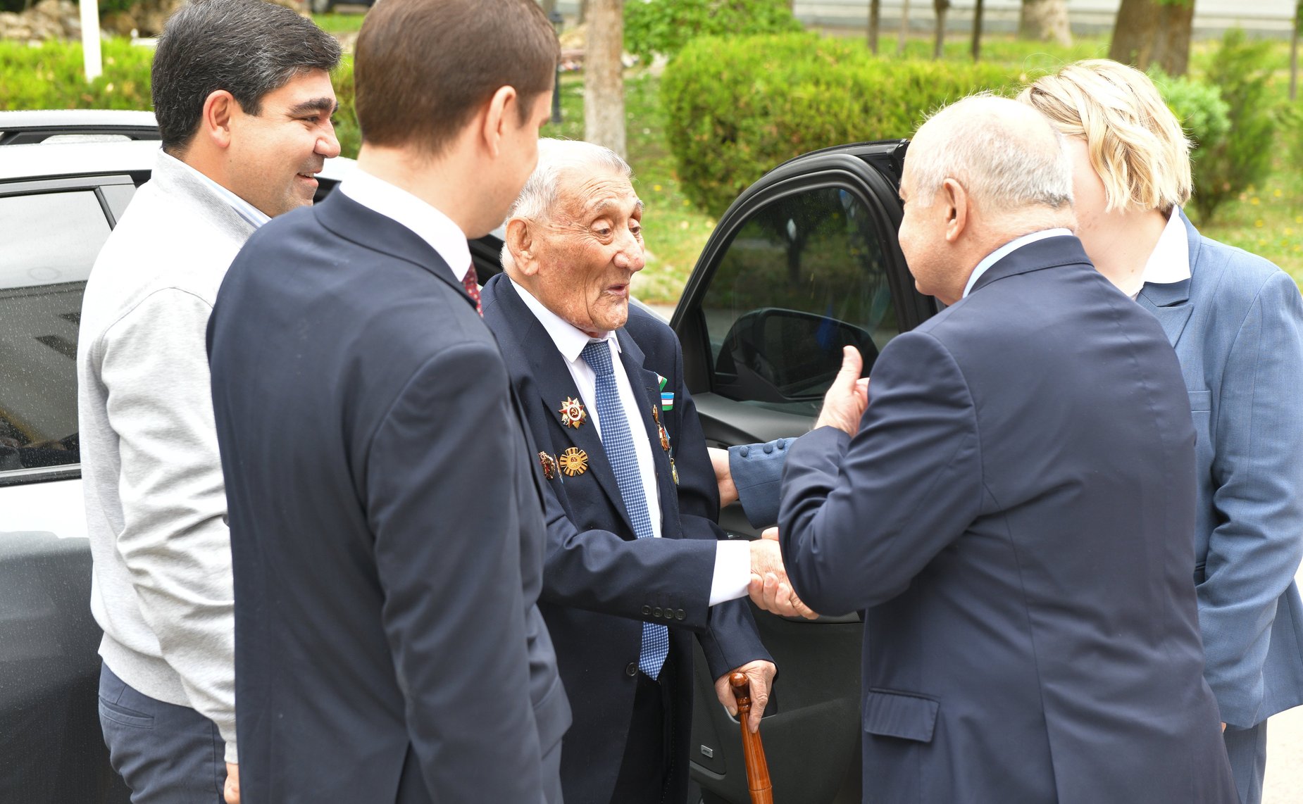 В преддверии Дня Победы Валентина Матвиенко встретилась в Ташкенте с ветеранами Великой Отечественной войны и блокадниками (Фото Спутник Узбекистан)