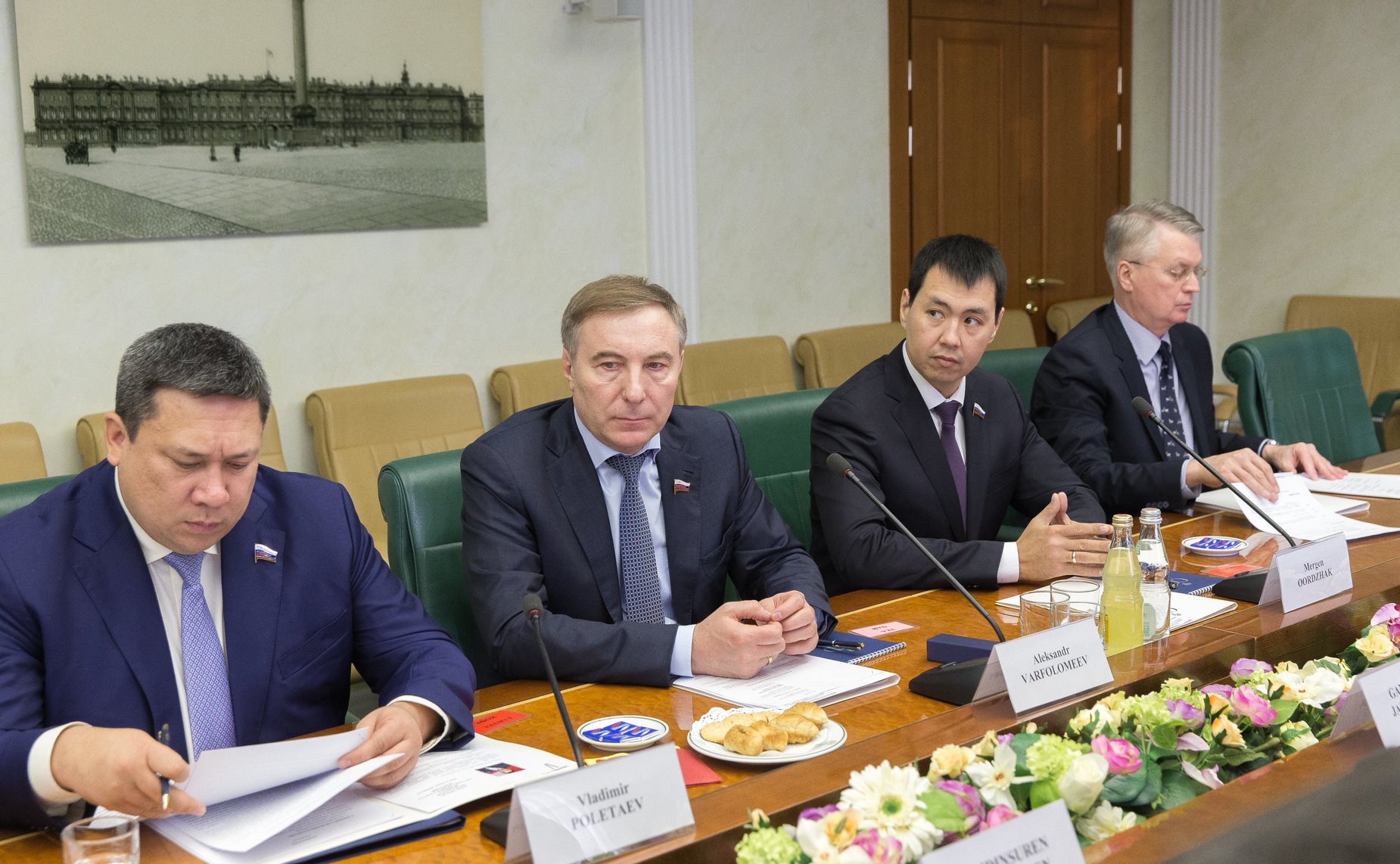 Встреча заместителя Председателя Совета Федерации Ильяса Умаханова с заместителем Председателя Великого Государственного Хурала Монголии Миеэгомбо Энхболдом