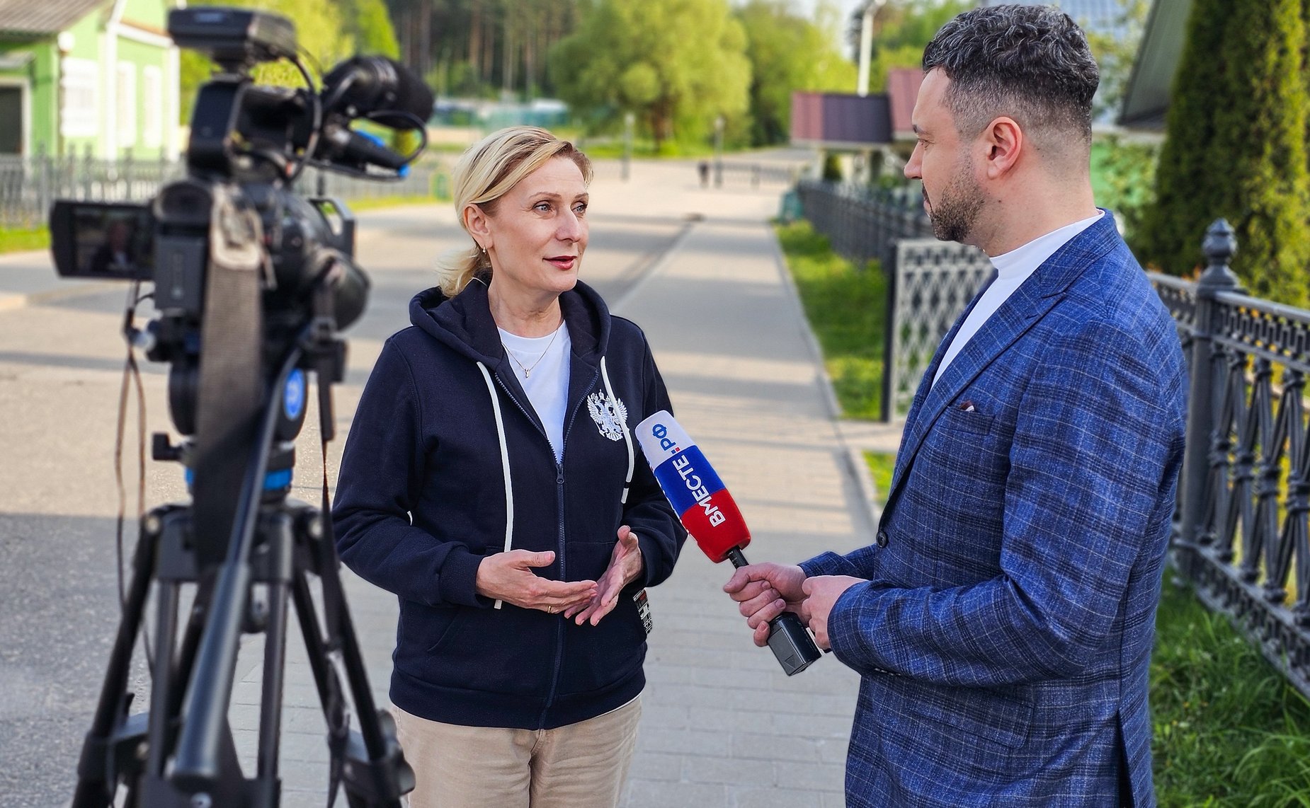 Пресс-подход Инны Святенко по итогам посещения Калужской области в рамках проекта СФ «Социальный маршрут. Мобильный сенатор»