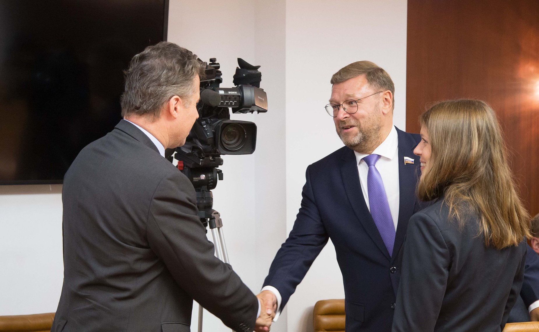 Встреча К. Косачева с Чрезвычайным и Полномочным Послом ФРГ в России Гезой Андреасом фон Гейром