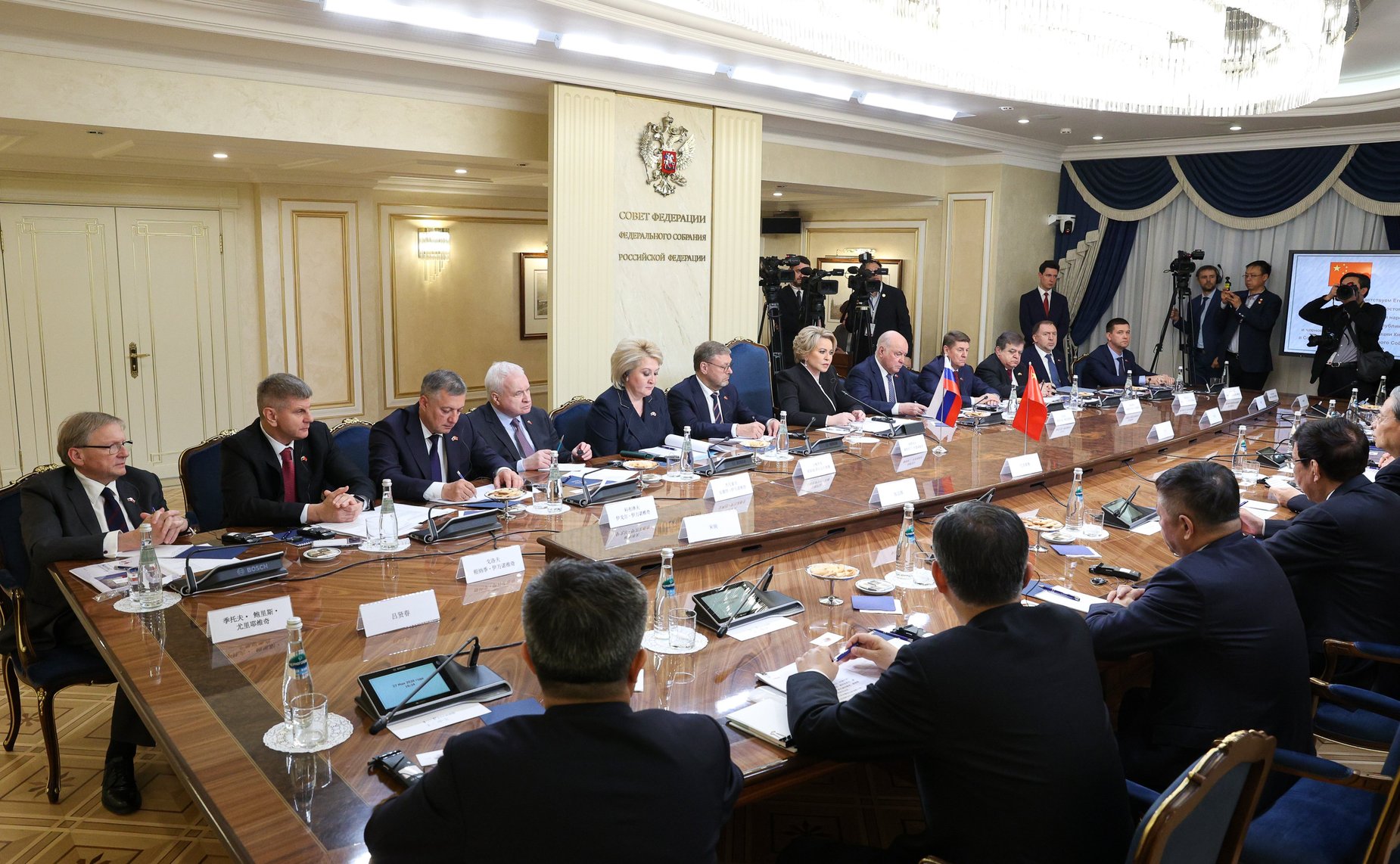 Встреча Председателя Совета Федерации Валентины Матвиенко с Председателем Постоянного комитета Всекитайского собрания народных представителей (ВСНП) Китайской Народной Республики Чжао Лэцзи