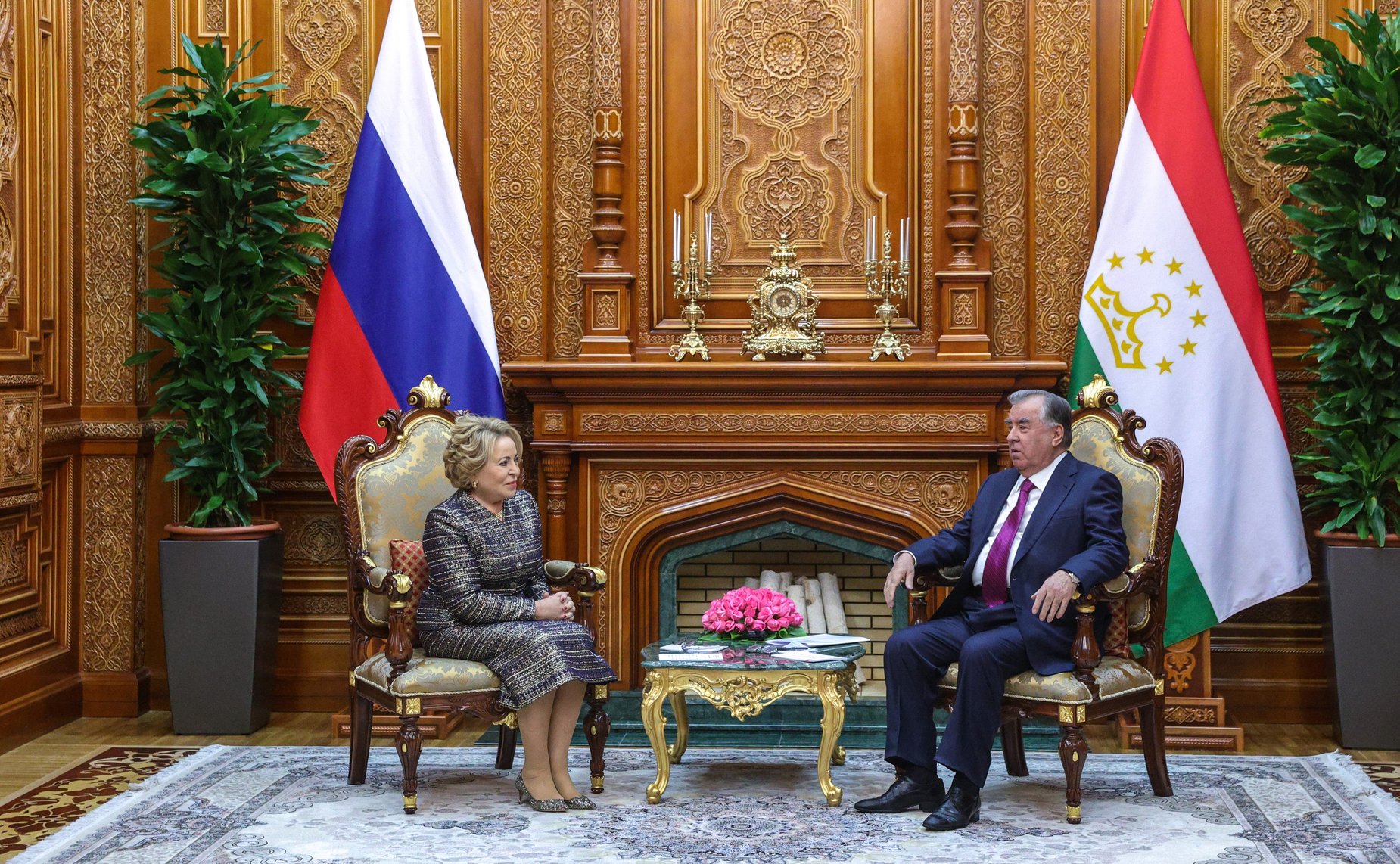 Встреча Председателя Совета Федерации Валентины Матвиенко с Президентом Республики Таджикистан Эмомали Рахмоном