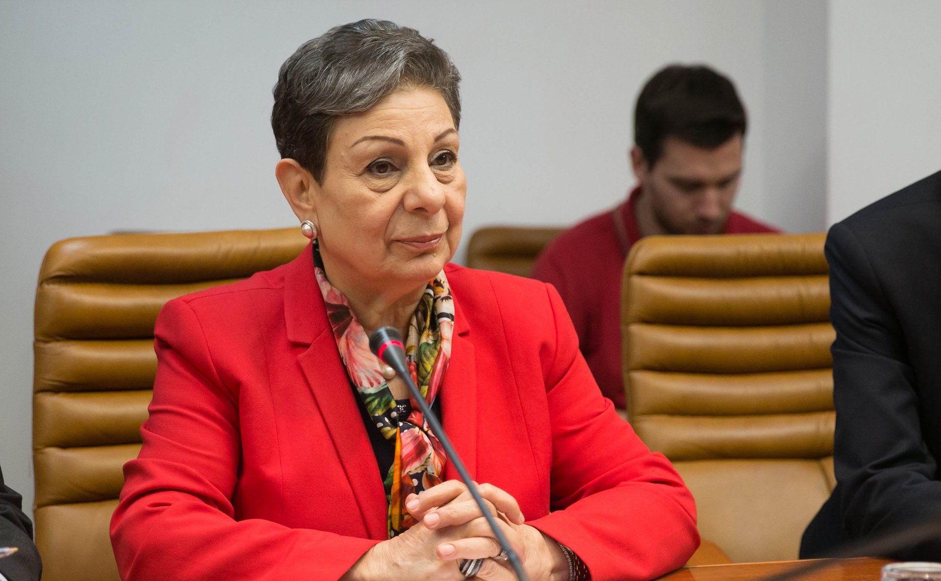 Встреча Константина Косачева с членом Исполкома Организации освобождения Палестины Хананом Ашрауи