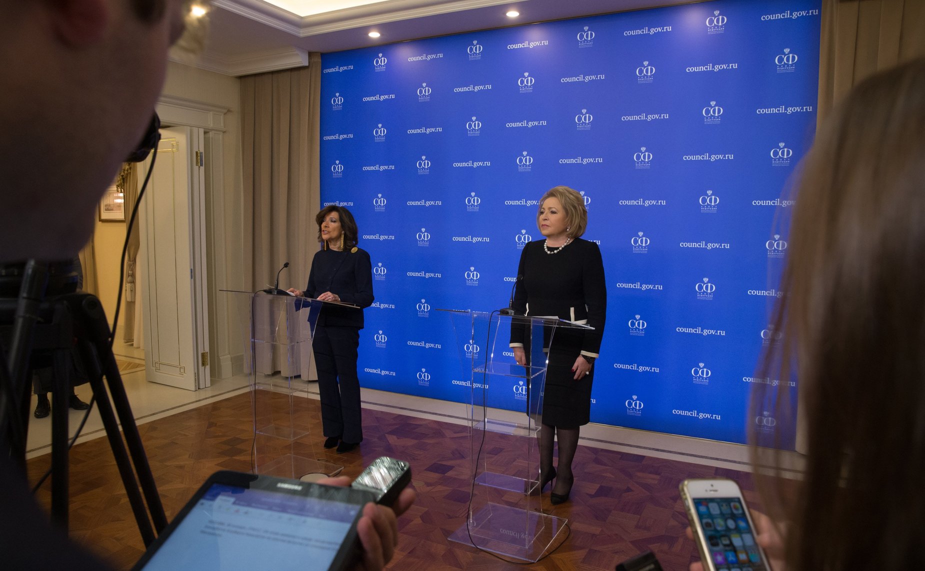 Встреча Председателя СФ Валентины Матвиенко с Председателем Сената Итальянской Республики Марией Элизабеттой Альберти Казеллати