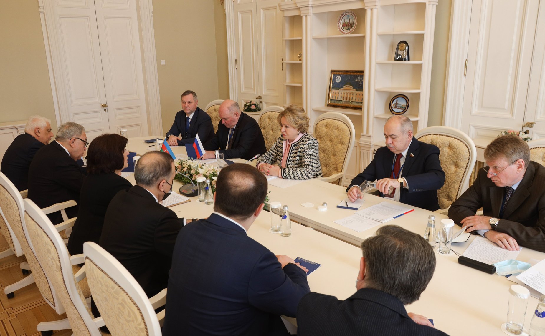 Встреча Председателя Совета МПА СНГ, Председателя СФ Валентины Матвиенко с Председателем Милли Меджлиса Азербайджанской Республики Сахибой Гафаровой