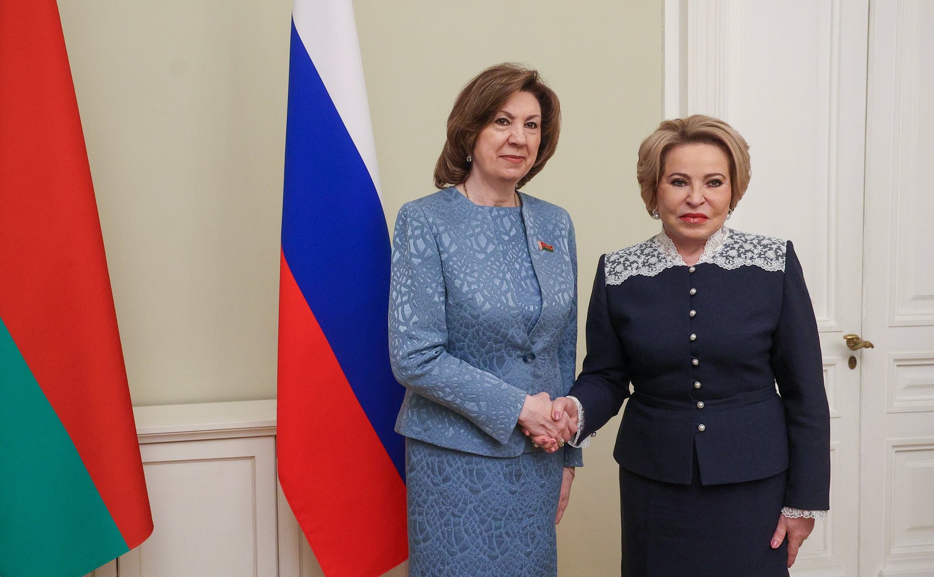 Валентина Матвиенко провела встречу с Председателем Совета Республики Национального собрания Республики Беларусь Натальей Кочановой