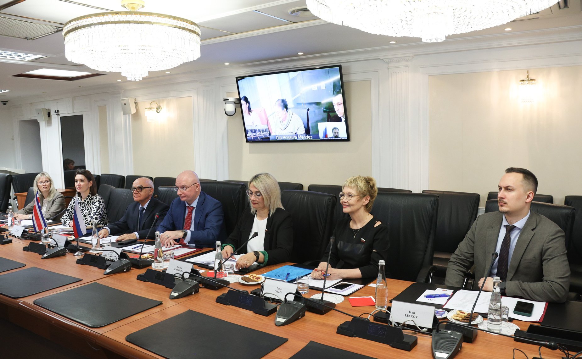 Совместное заседание группы по сотрудничеству СФ с парламентами стран Латинской Америки и парламентской группы дружбы «Коста-Рика-Россия» Законодательной ассамблеи Республики Коста-Рика