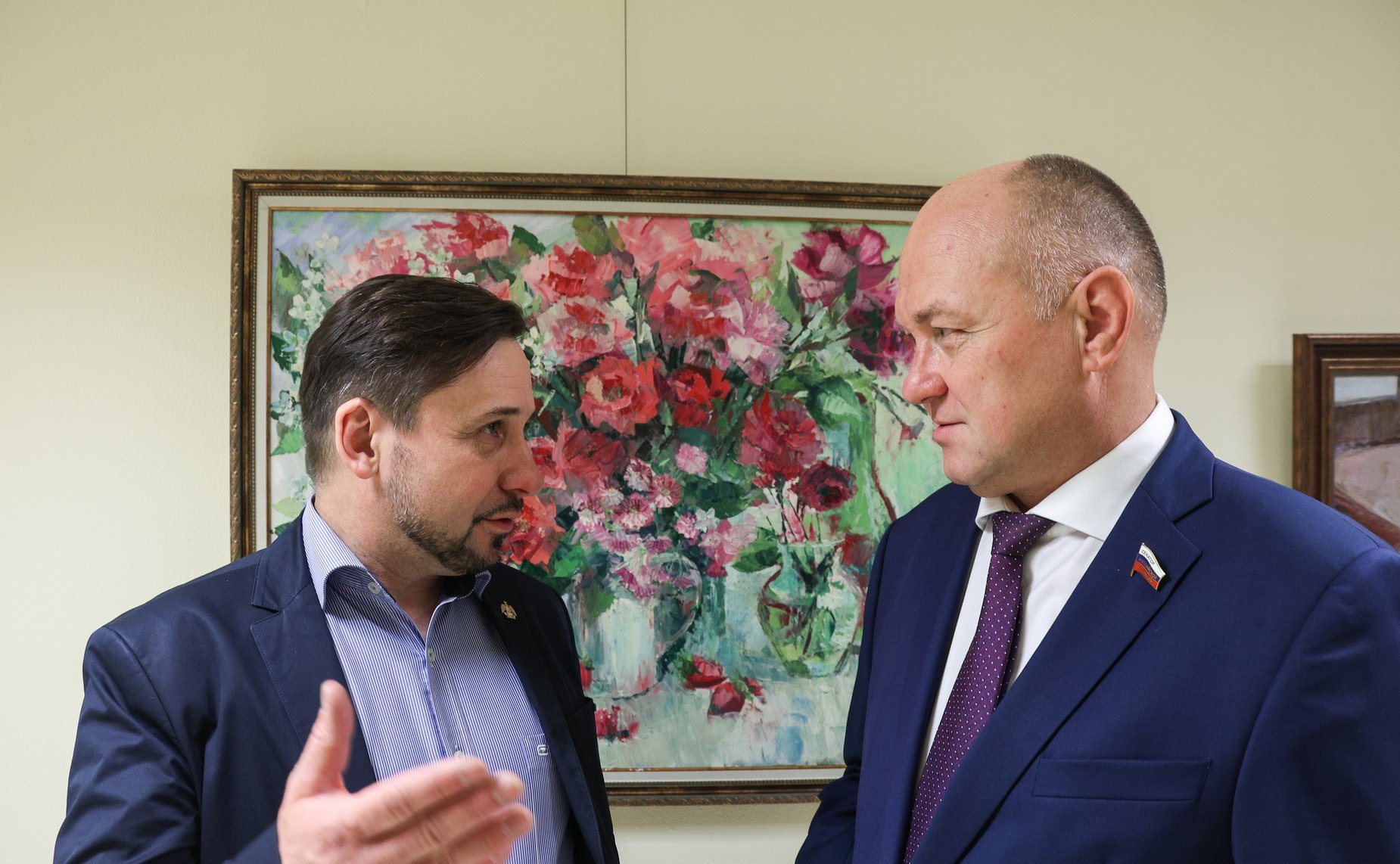 Открытие в Совете Федерации выставки живописи и графики «85 лет Краснодарской краевой организации Союза художников России»