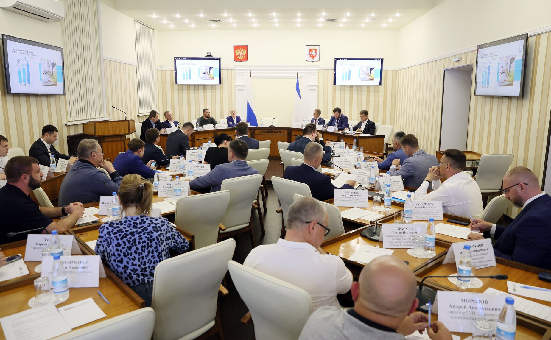 Сенаторы провели совещания по интеграции Запорожской и Херсонской областей в экономическую систему России и поддержке МСП