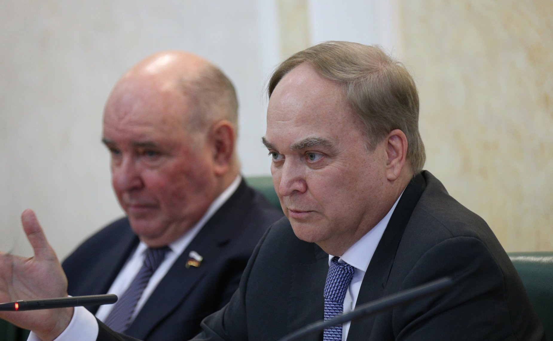 Расширенное заседание Комитета СФ по международным делам с участием членов Комитета СФ по обороне и безопасности и Чрезвычайного и Полномочного Посла Российской Федерации в США Анатолия Антонова