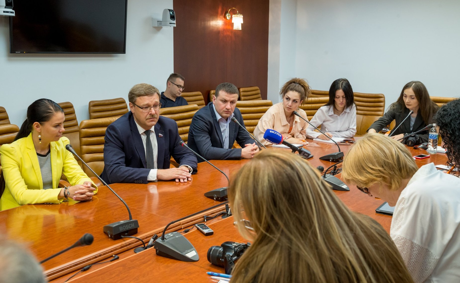 Встреча председателя Комитета СФ по международным делам Константина Косачева с журналистами ведущих СМИ Абхазии и Южной Осетии