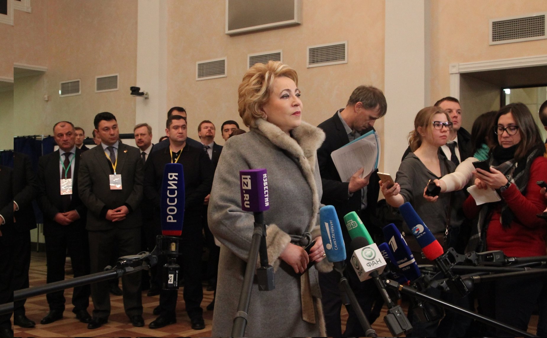 В. Матвиенко проголосовала на выборах Президента в Санкт-Петербурге