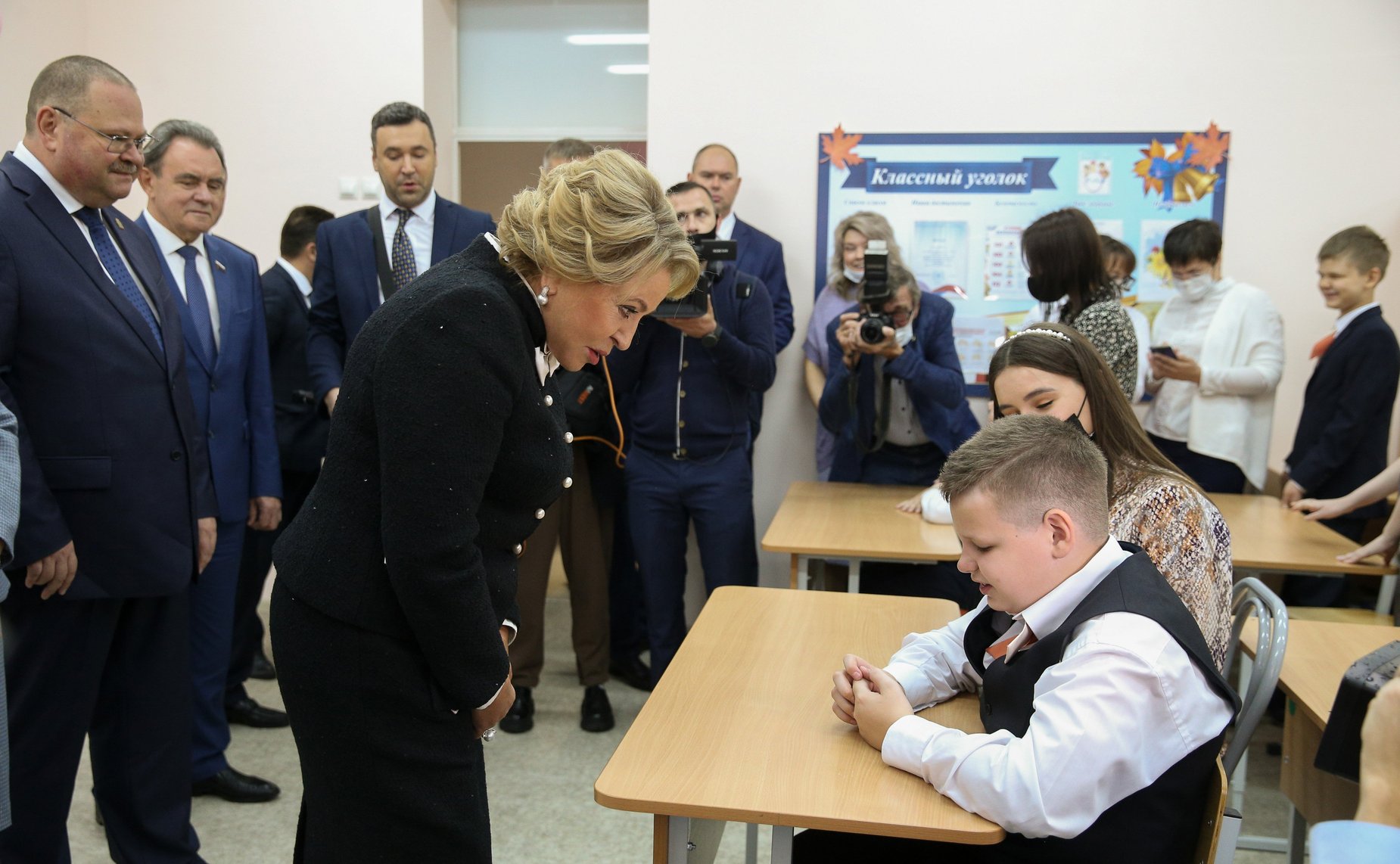 Валентина Матвиенко совместно с Олегом Мельниченко в День знаний посетила лицей номер 14 города Пензы