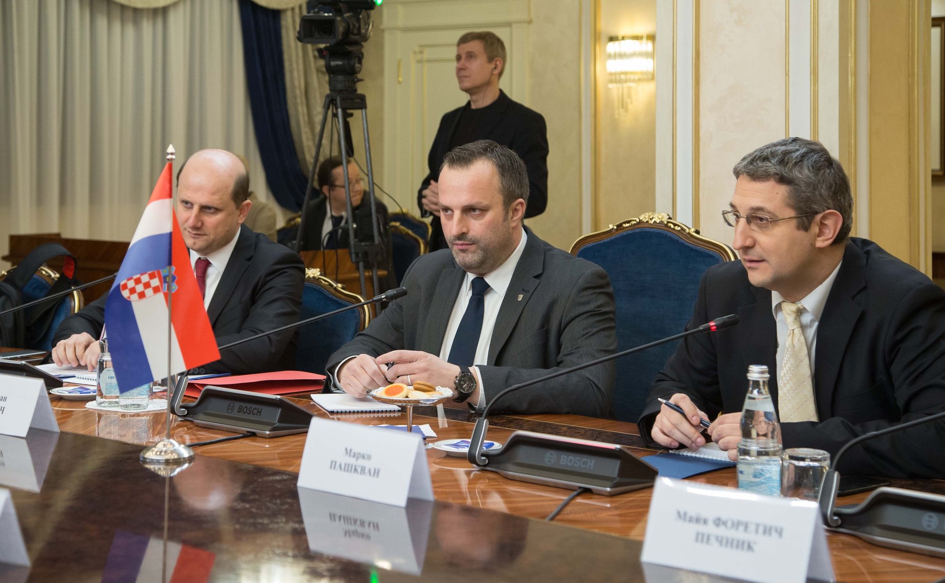 Встреча К. Косачева и А. Кондратьева с делегацией Хорватского Сабора во главе с председателем Комитета по морским делам, транспорту и инфраструктуре Ведраном Бабичем