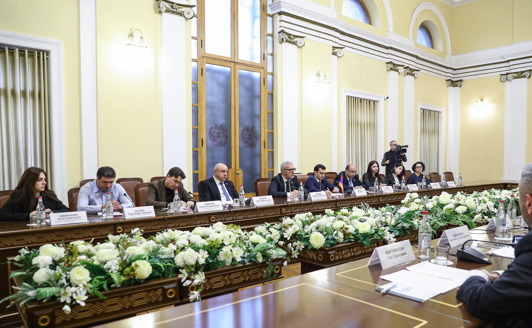 Встреча сопредседателей Межпарламентской комиссии по сотрудничеству Федерального Собрания Российской Федерации и Национального Собрания Республики Армения Юрия Воробьева и Акоба Аршакяна