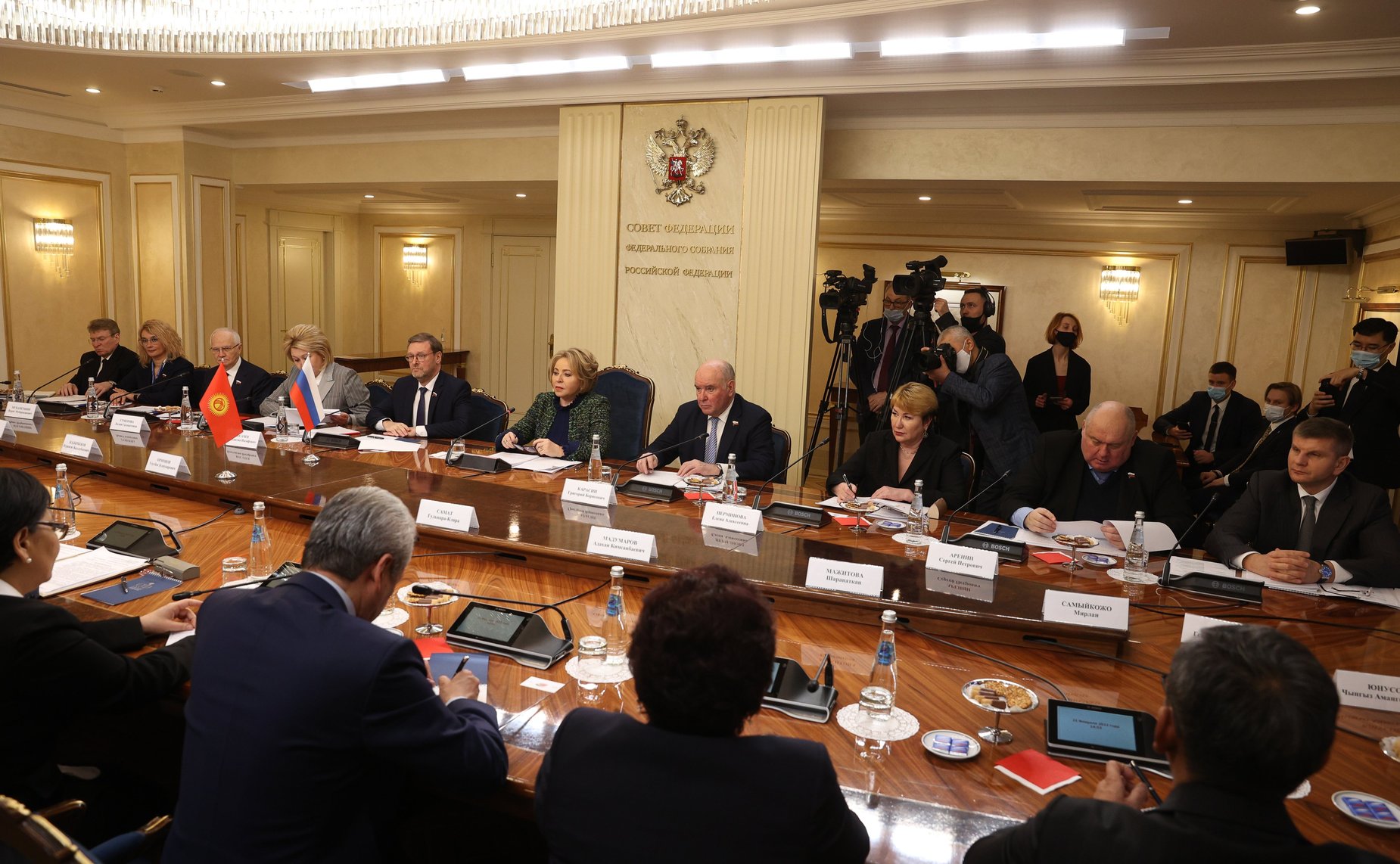 Встреча Председателя СФ Валентины Матвиенко с Председателем Жогорку Кенеша Киргизской республики