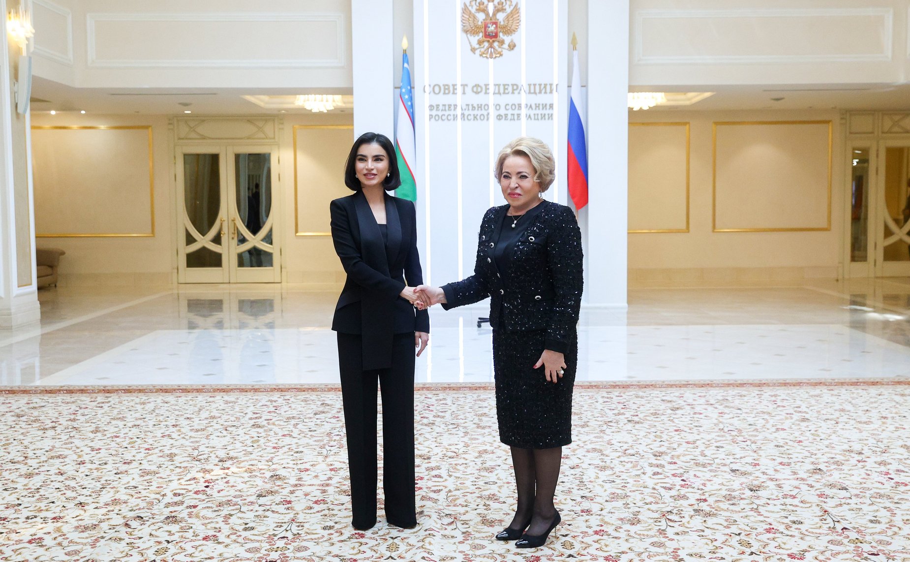 Встреча Председателя Совета Федерации Валентины Матвиенко с Помощником Президента Республики Узбекистан Саидой Мирзиёевой