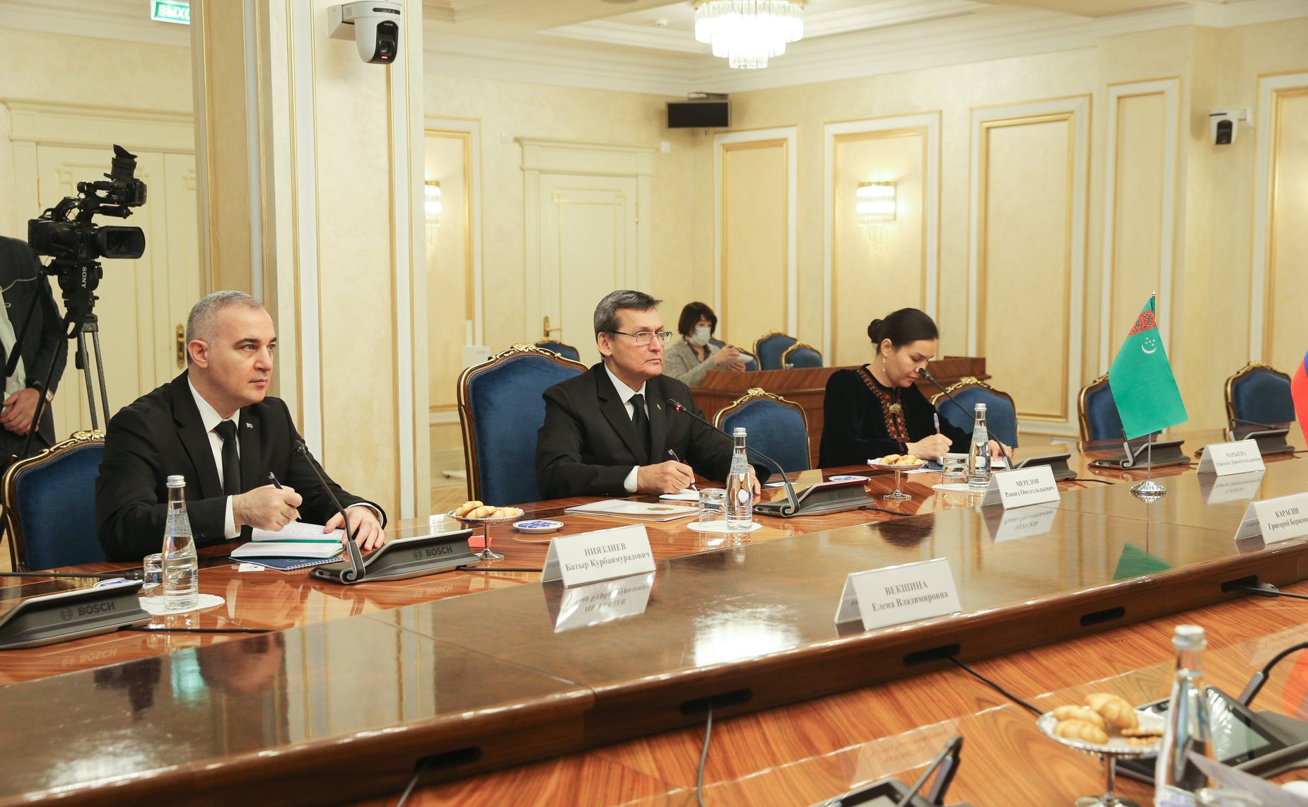 Встреча председателя Комитета СФ по международным делам Григория Карасина с заместителем Председателя Кабинета министров, Министром иностранных дел Туркменистана