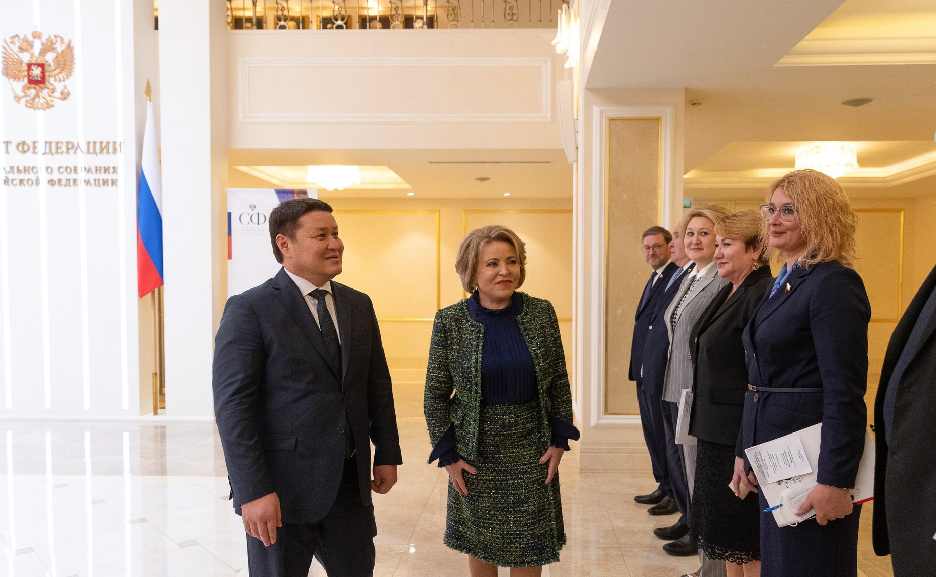 Встреча Председателя СФ Валентины Матвиенко с Председателем Жогорку Кенеша Киргизской республики