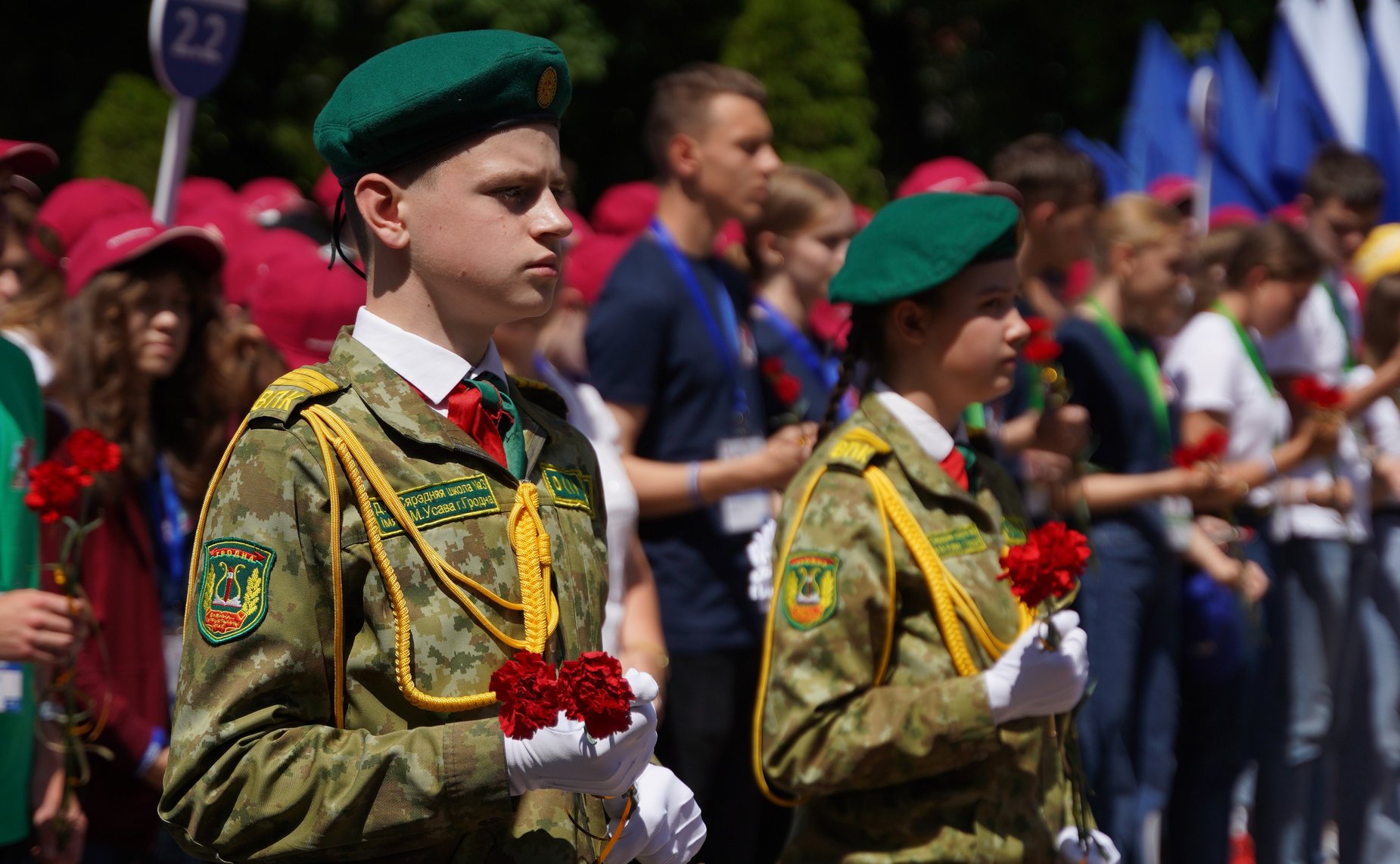В парке им. Ж.Э. Жилибера состоялась церемония возложения к Памятнику воинам и партизанам, погибшим в годы Великой Отечественной войны