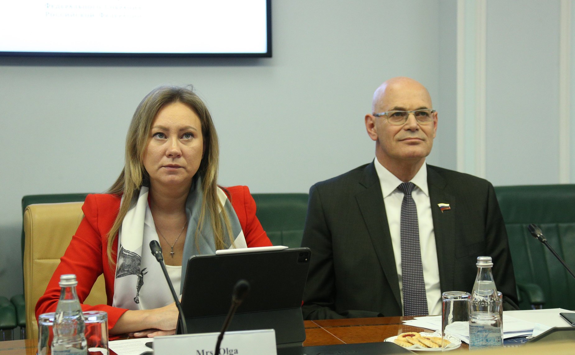 Встреча первого заместителя председателя Комитета СФ по международным делам Владимира Джабарова с депутатом Кнессета Государства Израиль, руководителем группы дружбы «Израиль-Россия» Владимиром Белиаком