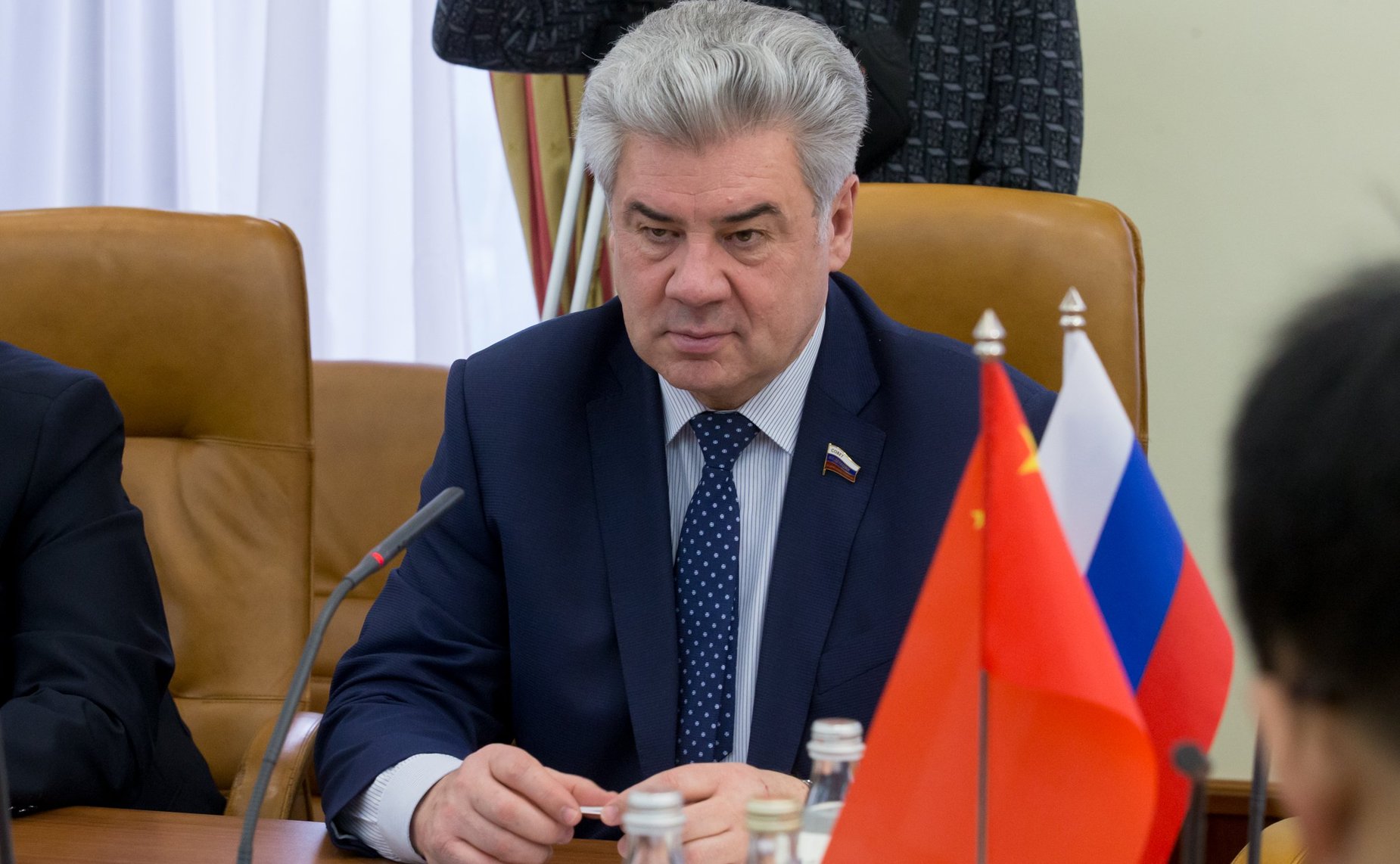 Встреча В. Бондарева с военным атташе Китая в РФ