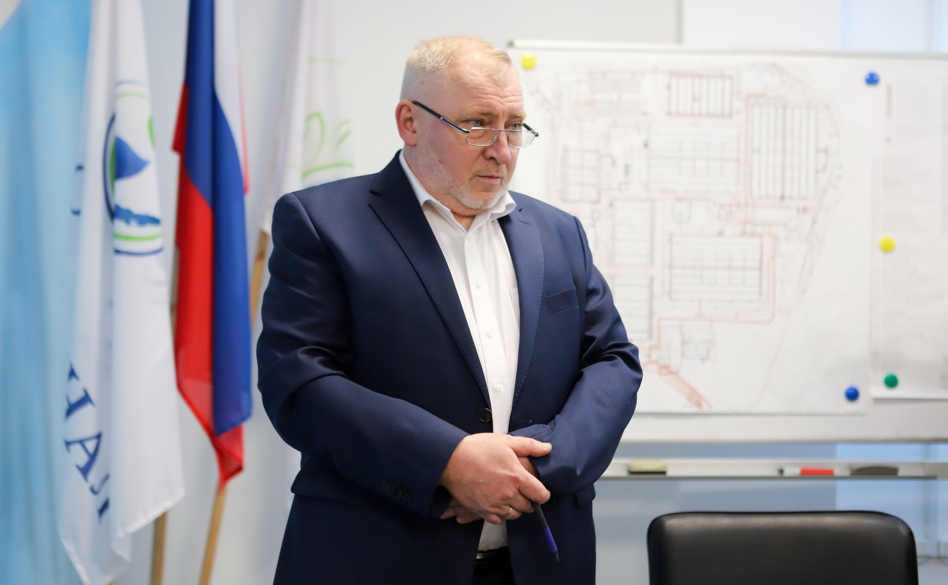 Сенаторы посетили канализационно – очистных сооружений (КОС) правого берега Ангары и приняли участие в совещании