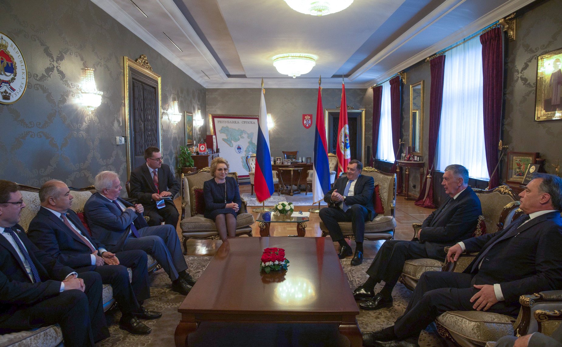 Встреча В. Матвиенко с президентом Республики Сербской М. Додиком