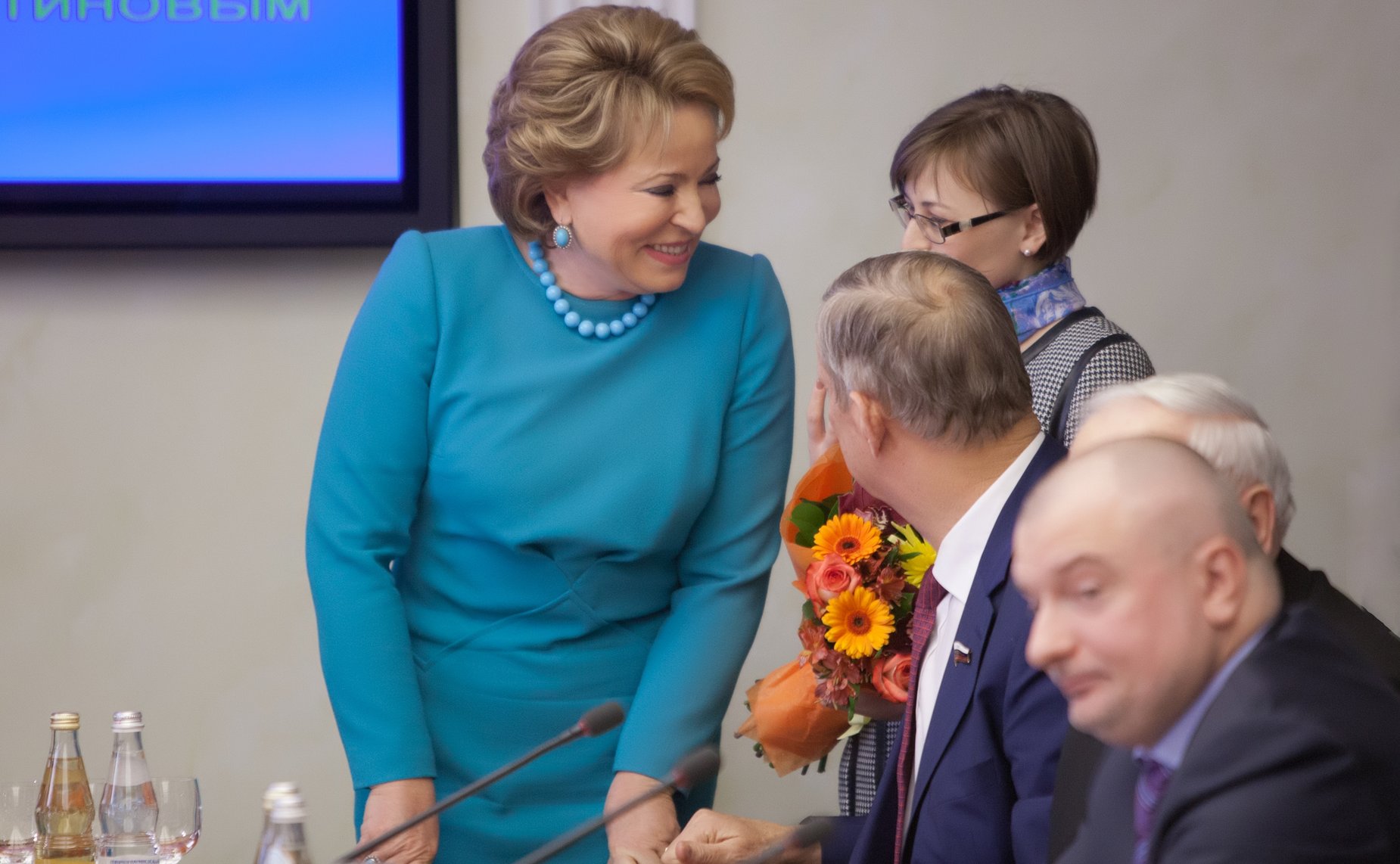 Председатель Совета Федерации В. Матвиенко встретилась с делегацией Верховного Совета Автономной Республики Крым во главе с его председателем В. Константиновым